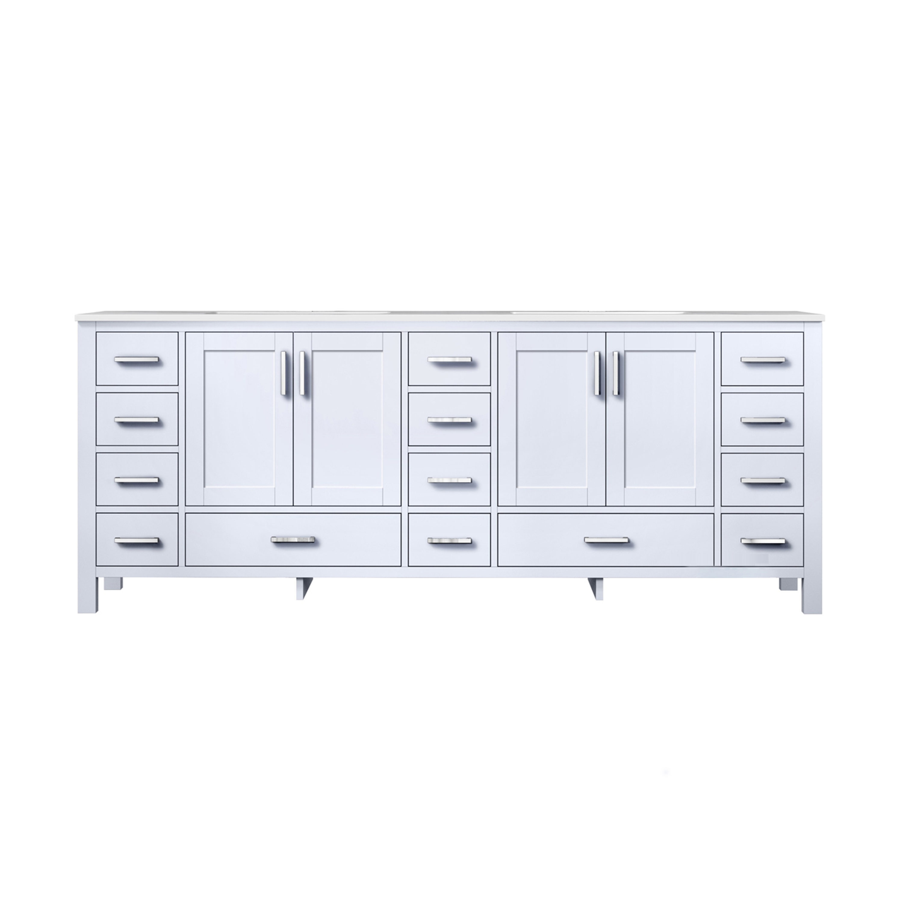 Lexora Jacques 84 In White Undermount Double Sink Bathroom Vanity With White Carrara Marble Top In The Bathroom Vanities With Tops Department At Lowes Com