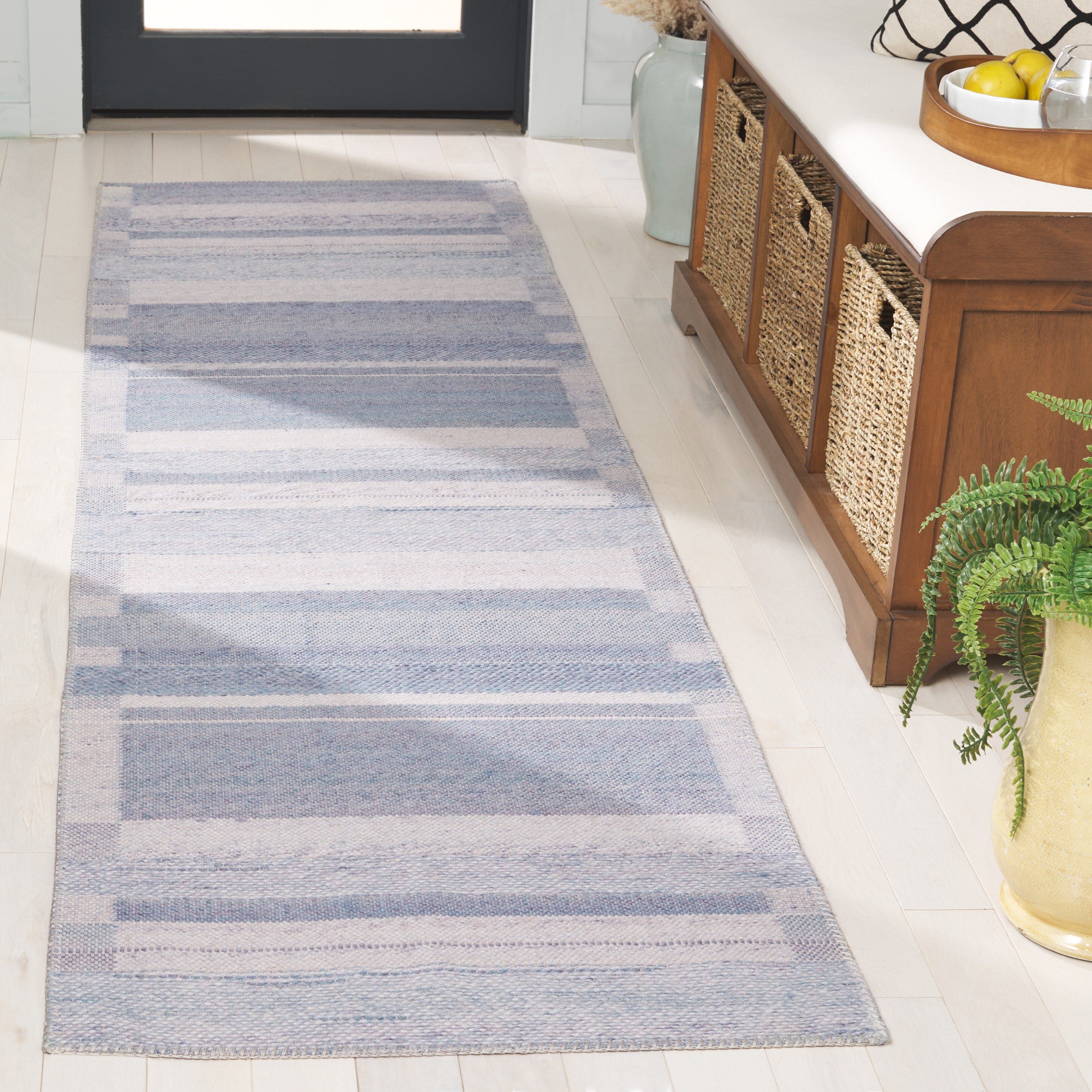 Cabo 356M Blue Purple 2ft-3in x 8ft Contemporary Rug
