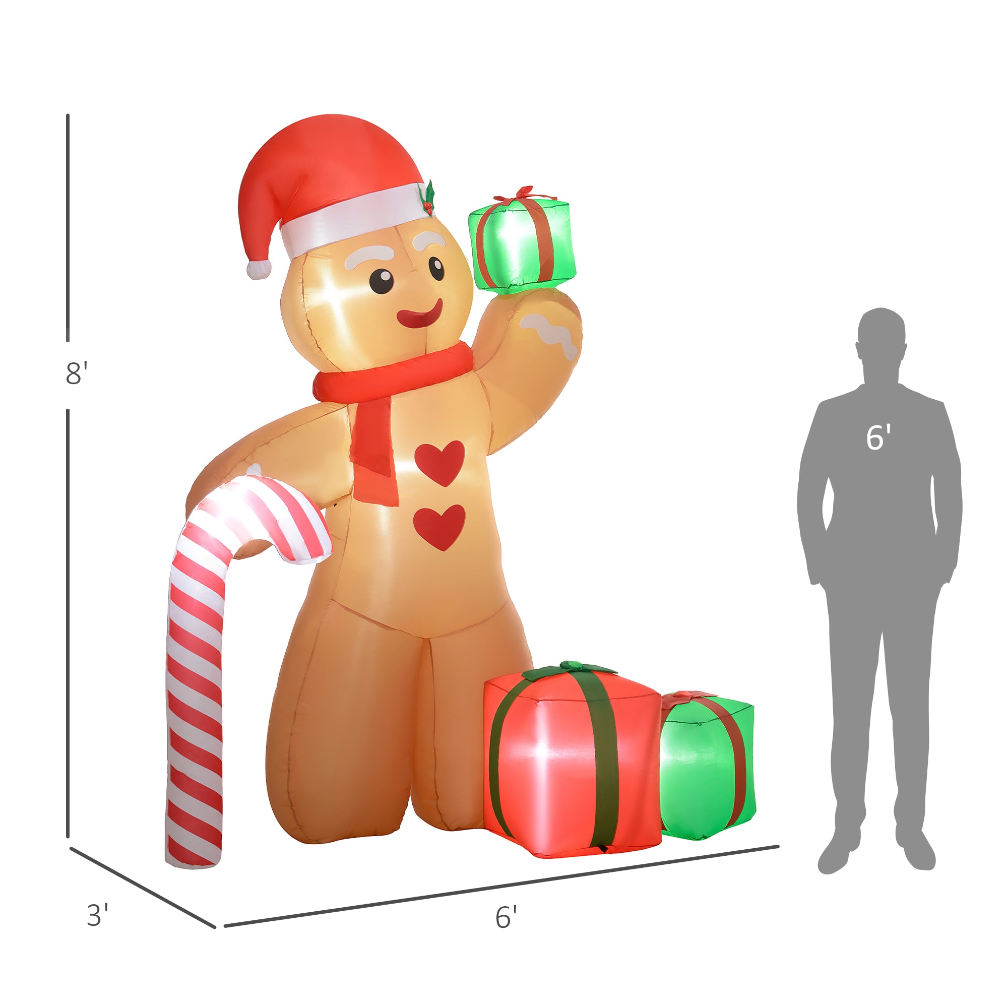 WELLFOR HYZ23955BN Christmas-Inflatables - View #3