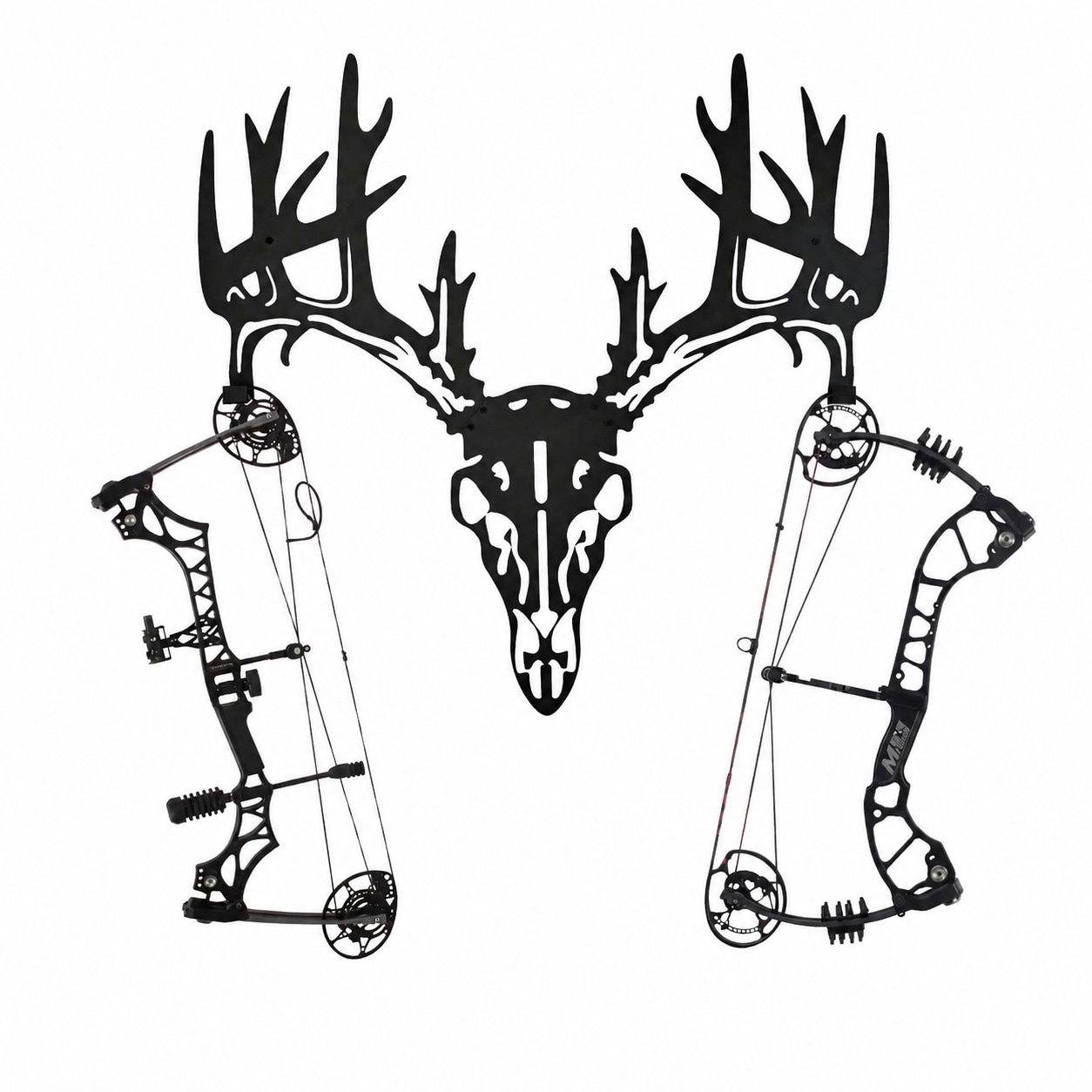 UUDULY  Deer Shaped Compound Bow Hanger Wall Mount Archery Bow Rack Storage Holder with Sponge Protection Holds Up to 13 Pounds