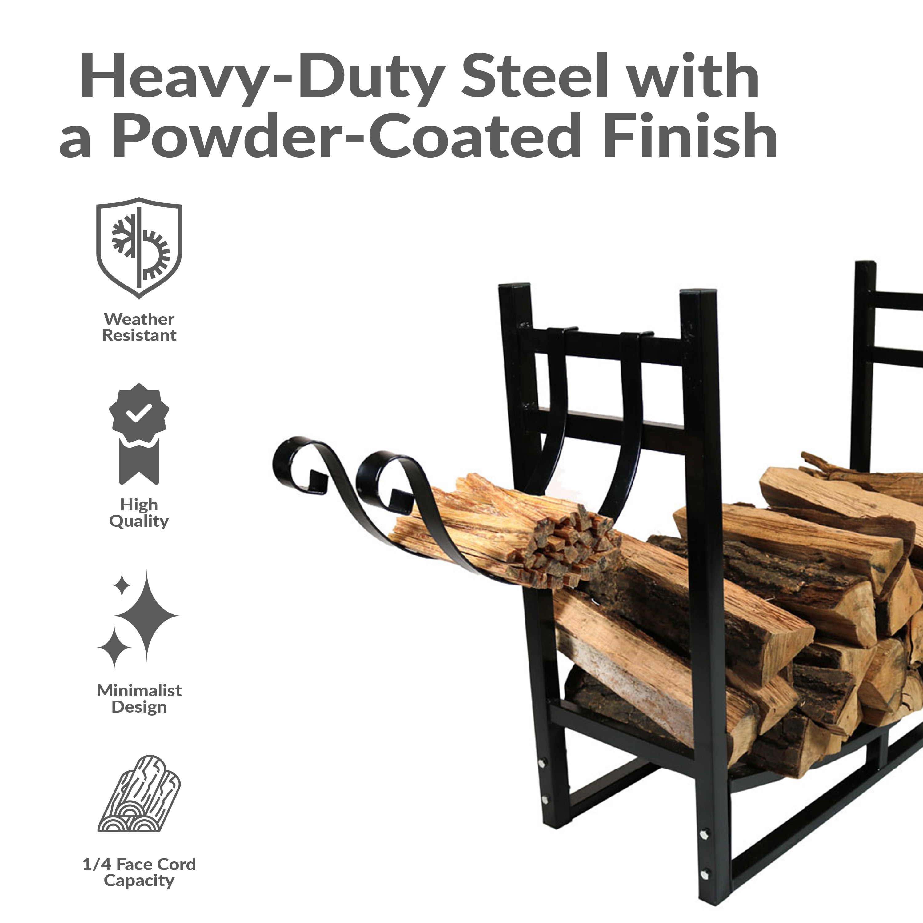 Sunnydaze Decor QX-LRKH Firewood-Storage - View #4