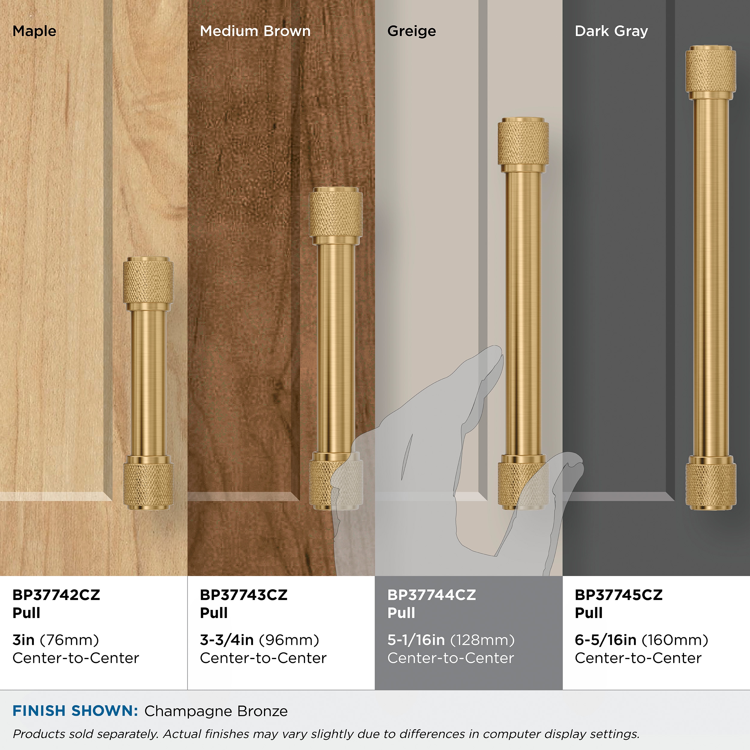 Amerock BP37744CZ Cabinet-Pulls - View #7