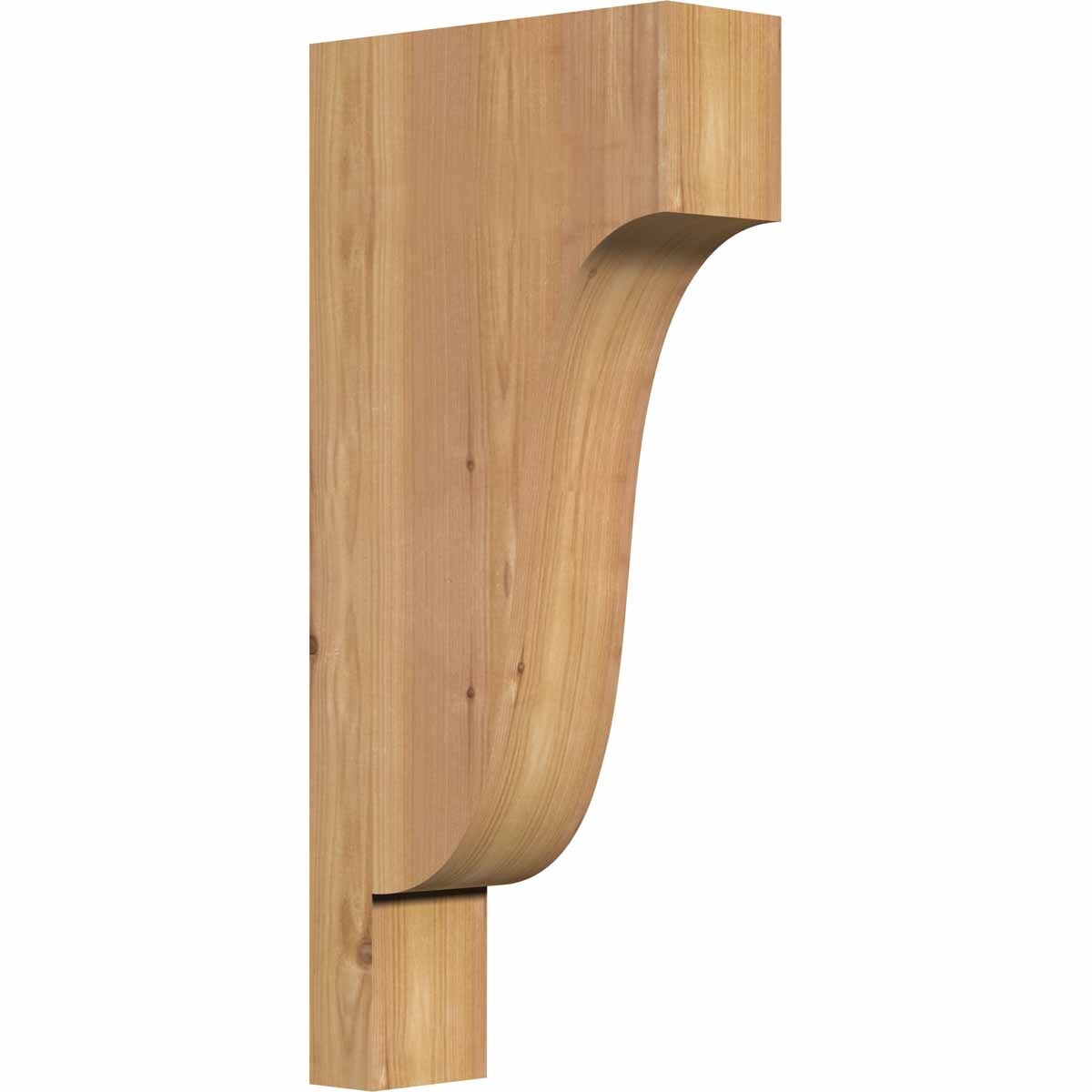 Ekena Millwork COR04X10X22NEW00SWR 3.5-in x 10-in x 22-in Newport Unfinished Western red cedar Wood Paintable/Stainable Corbel