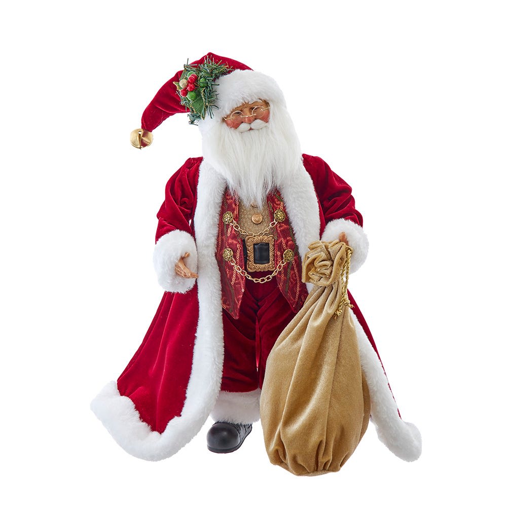 Kurt S. Adler - 17"J. KENT TRADITIONAL SANTA W/BAG