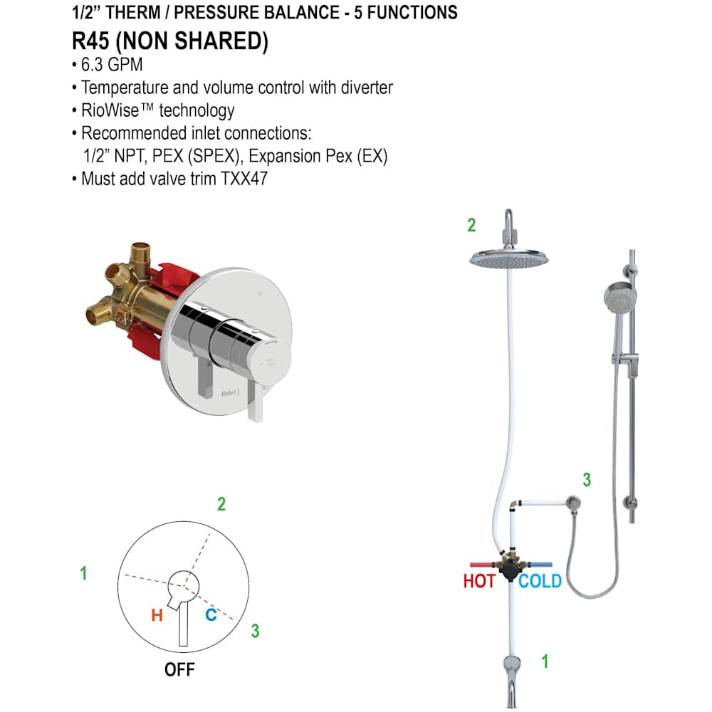 Riobel TRUTM47PN Shower-Handles - View #2