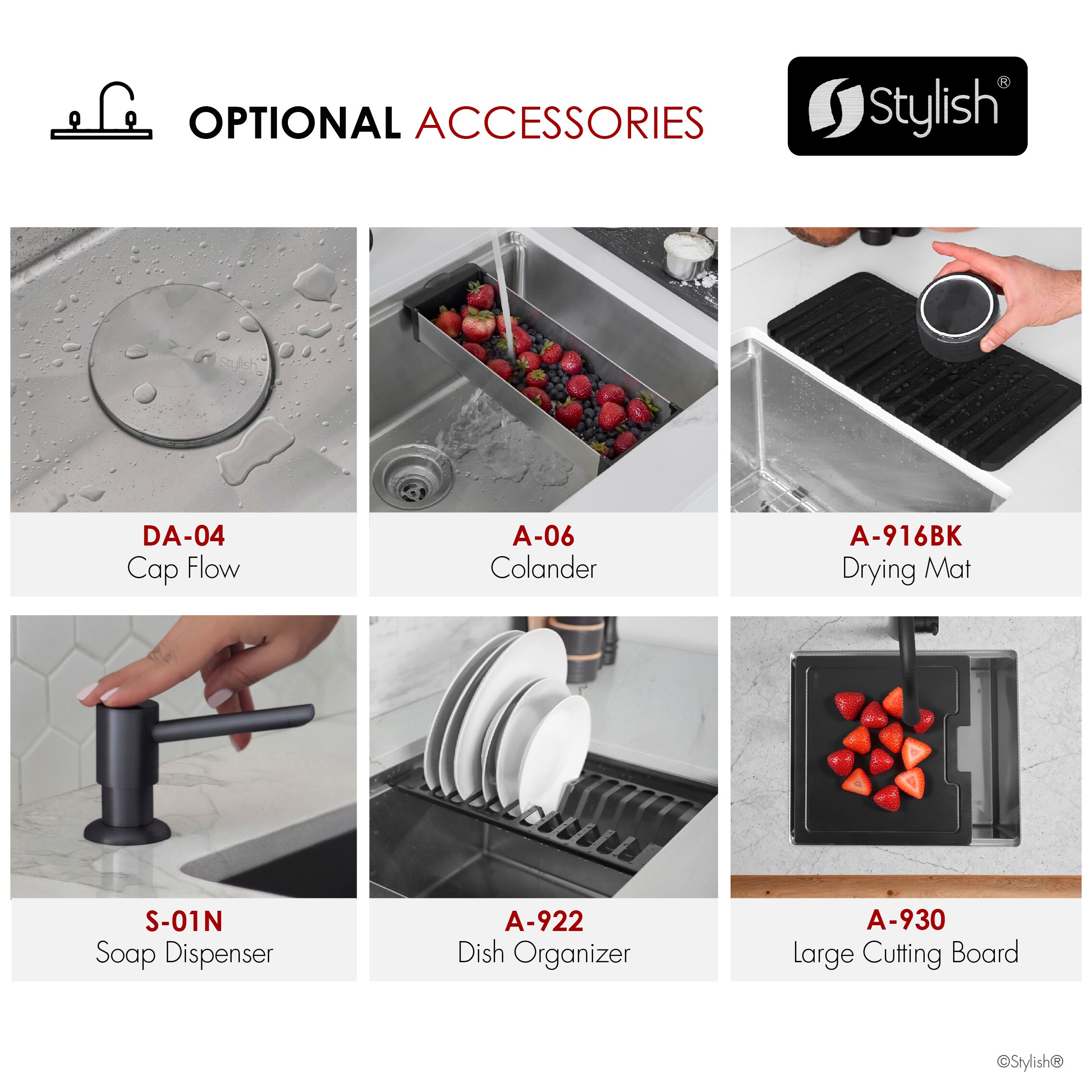Stylish S-627WK Kitchen-Sinks - View #9