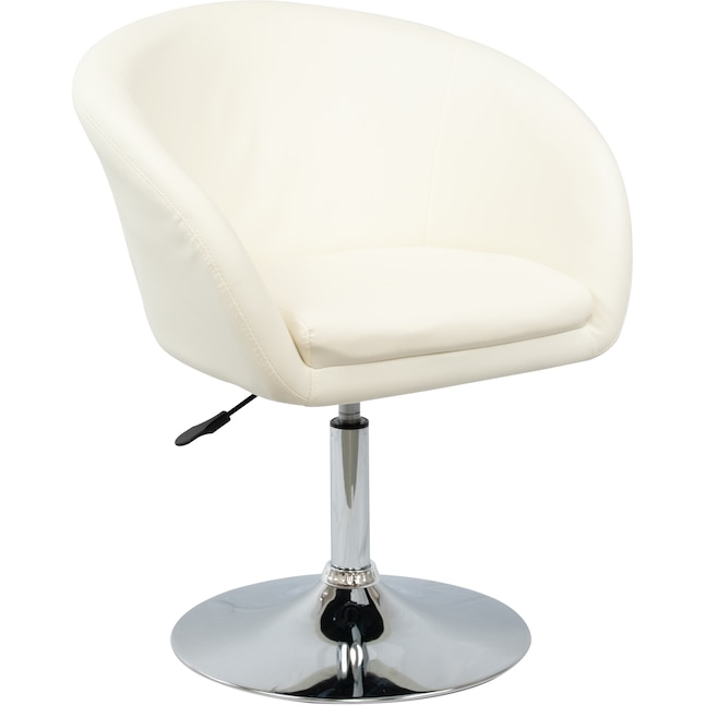 Venetian Worldwide Modern White Faux, White Faux Leather Club Chairs