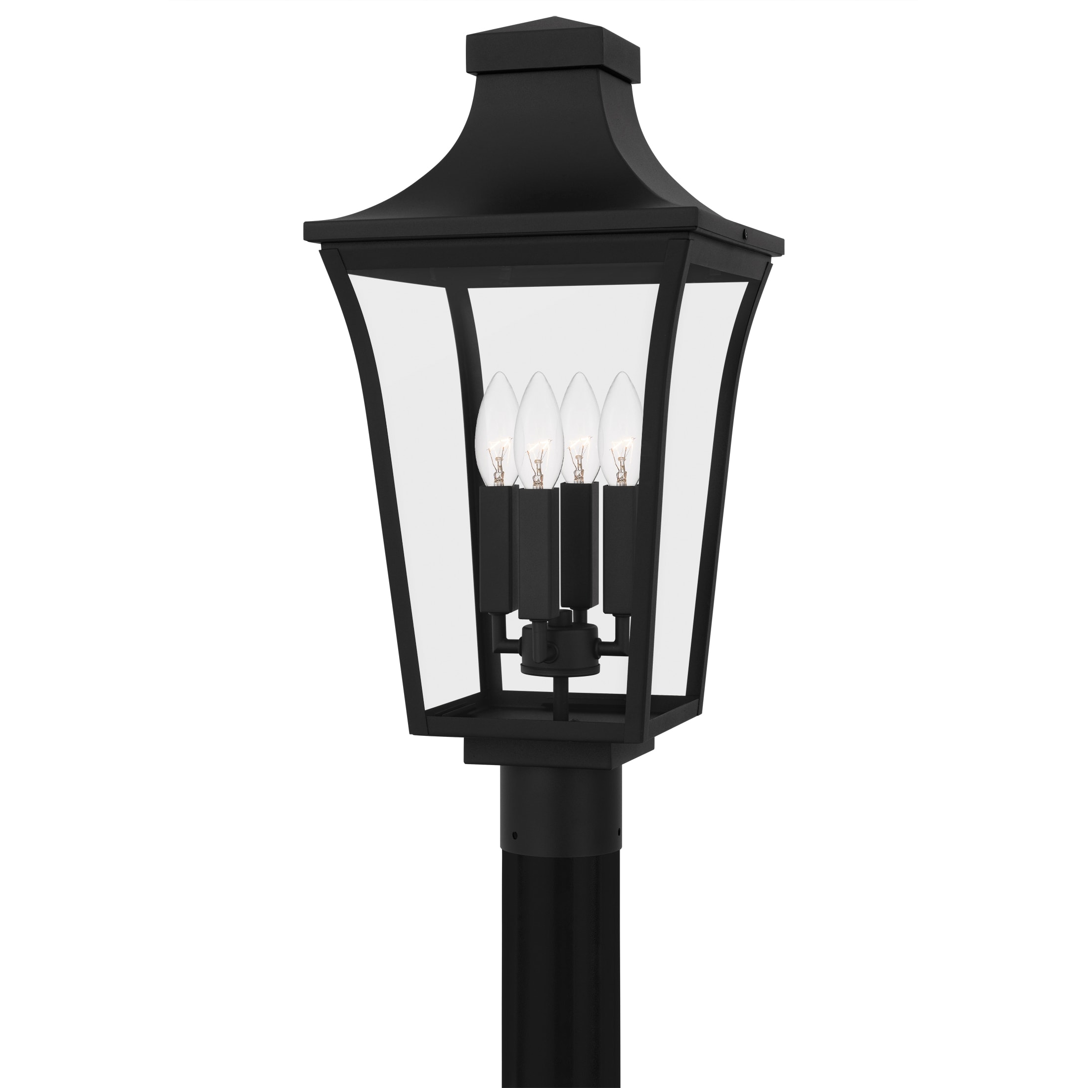 Quoizel Quentin 21.5-in Earth Black Traditional Outdoor Light post lantern