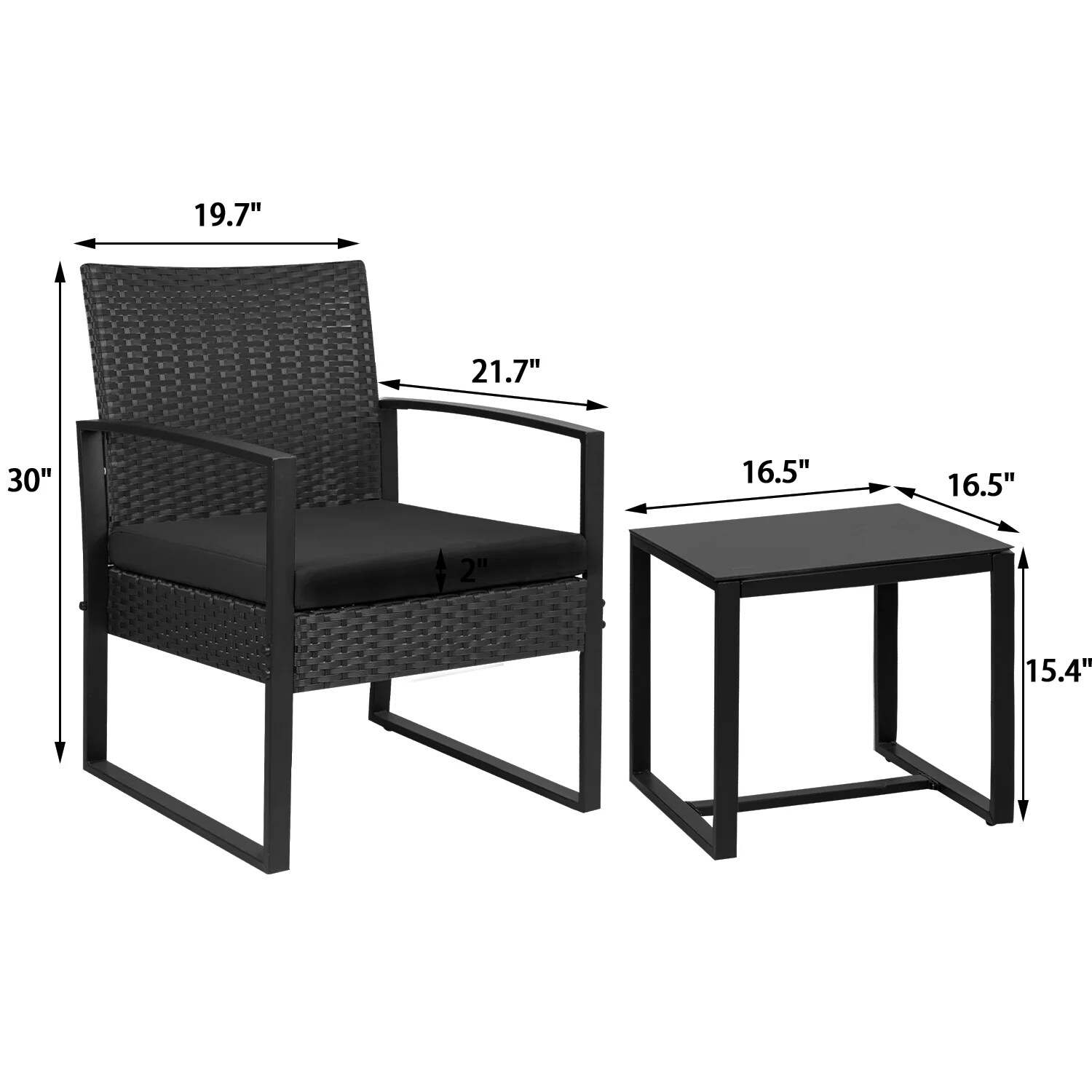 Vineego LS-SX3BK Patio-Conversation-Sets - View #8