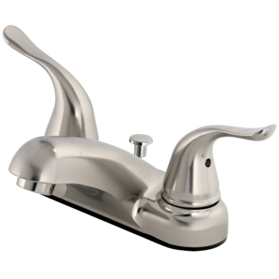 Project Source Ethan Brushed Nickel 4-in centerset 2-handle