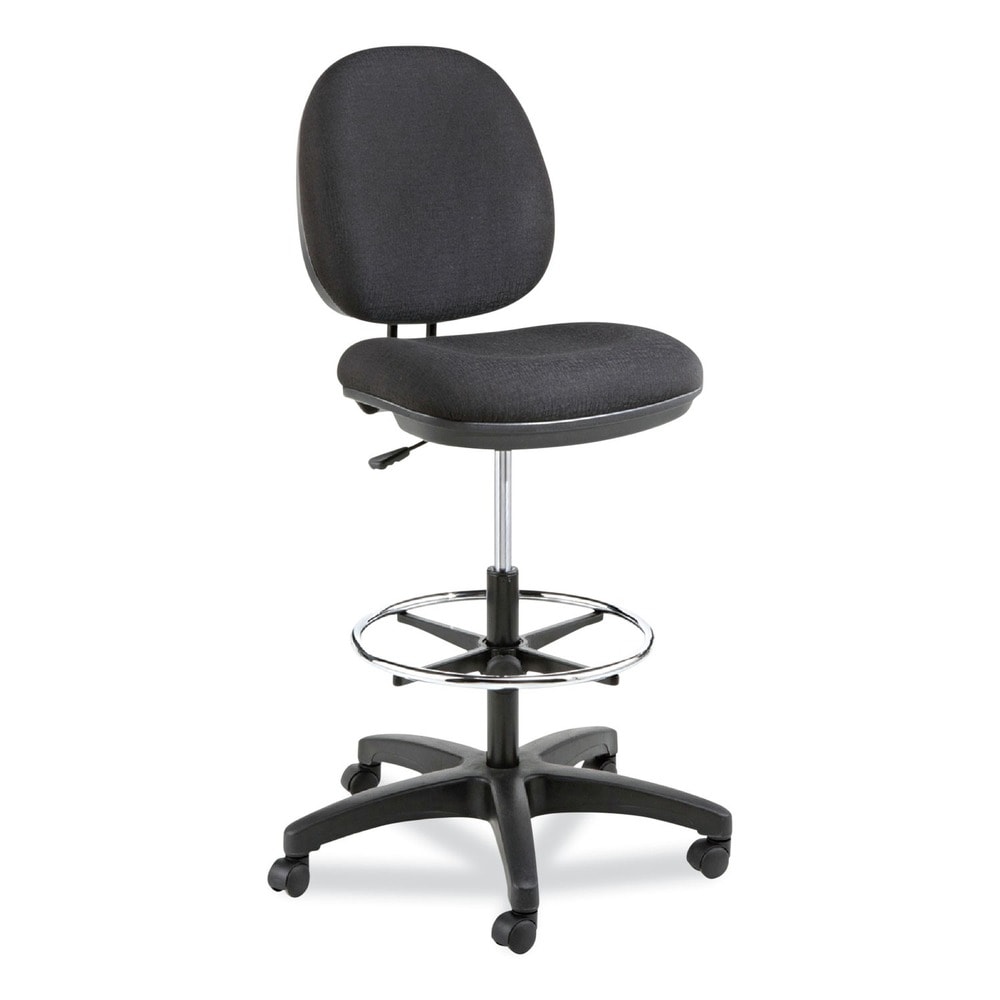 Alera ALENIN4611 Interval Series Swivel Task Stool with Adjustable Seat Height - Black Fabric