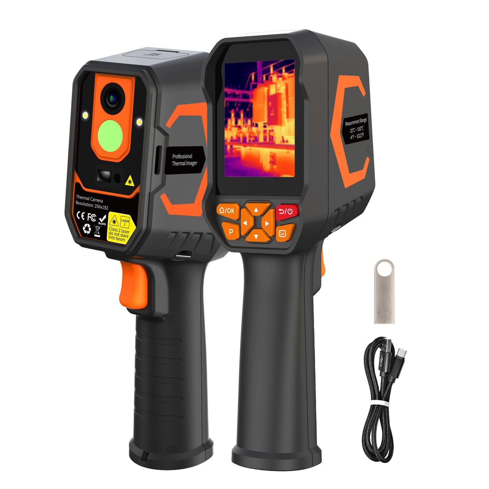 SenQWFa  Infrared Thermal Imager Handheld High Resolution Thermal Camera with 8GB Storage and Laser Distance Measurement durable home and garden