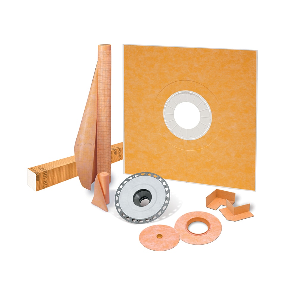 Schluter Systems KSK1220PVC Kerdi-Shower-Kit 48-in X 48-in PVC Flange 2-in