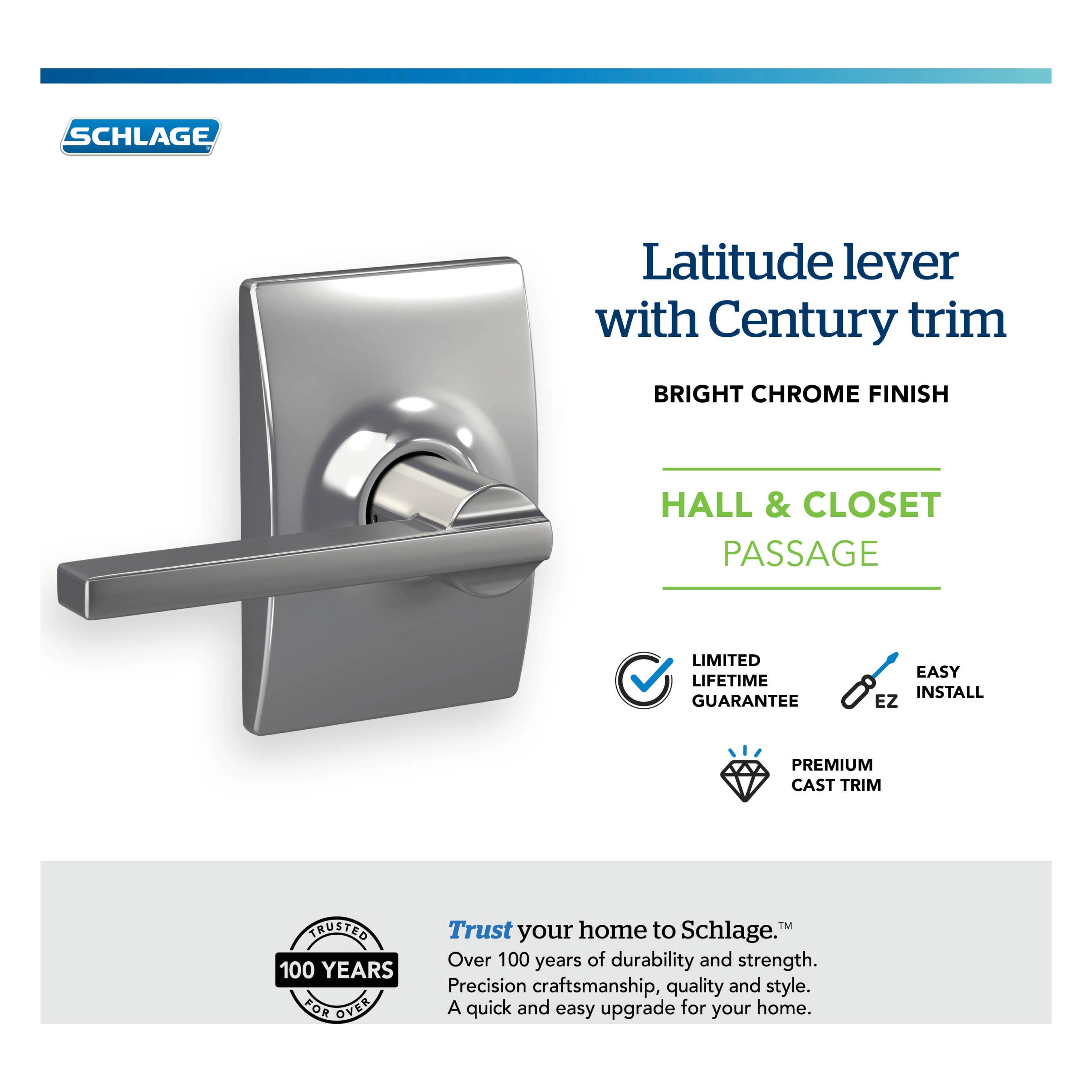Schlage F10 V LAT 625 CEN Door-Handles - View #6