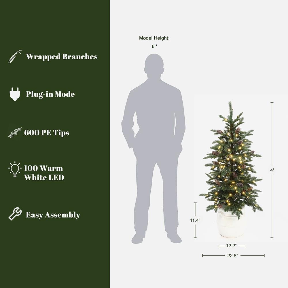LuxenHome WHAP2508 Artificial-Christmas-Trees - View #2