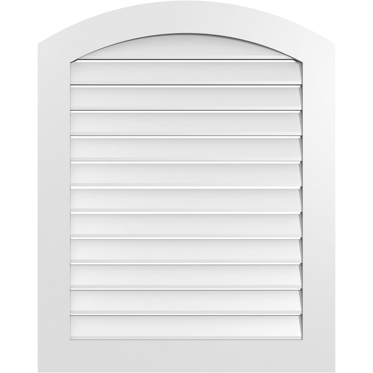 Ekena Millwork GVPAR32X4001SF 32-Inches x 40-Inches Off-white Round top PVC Gable Louver Vent