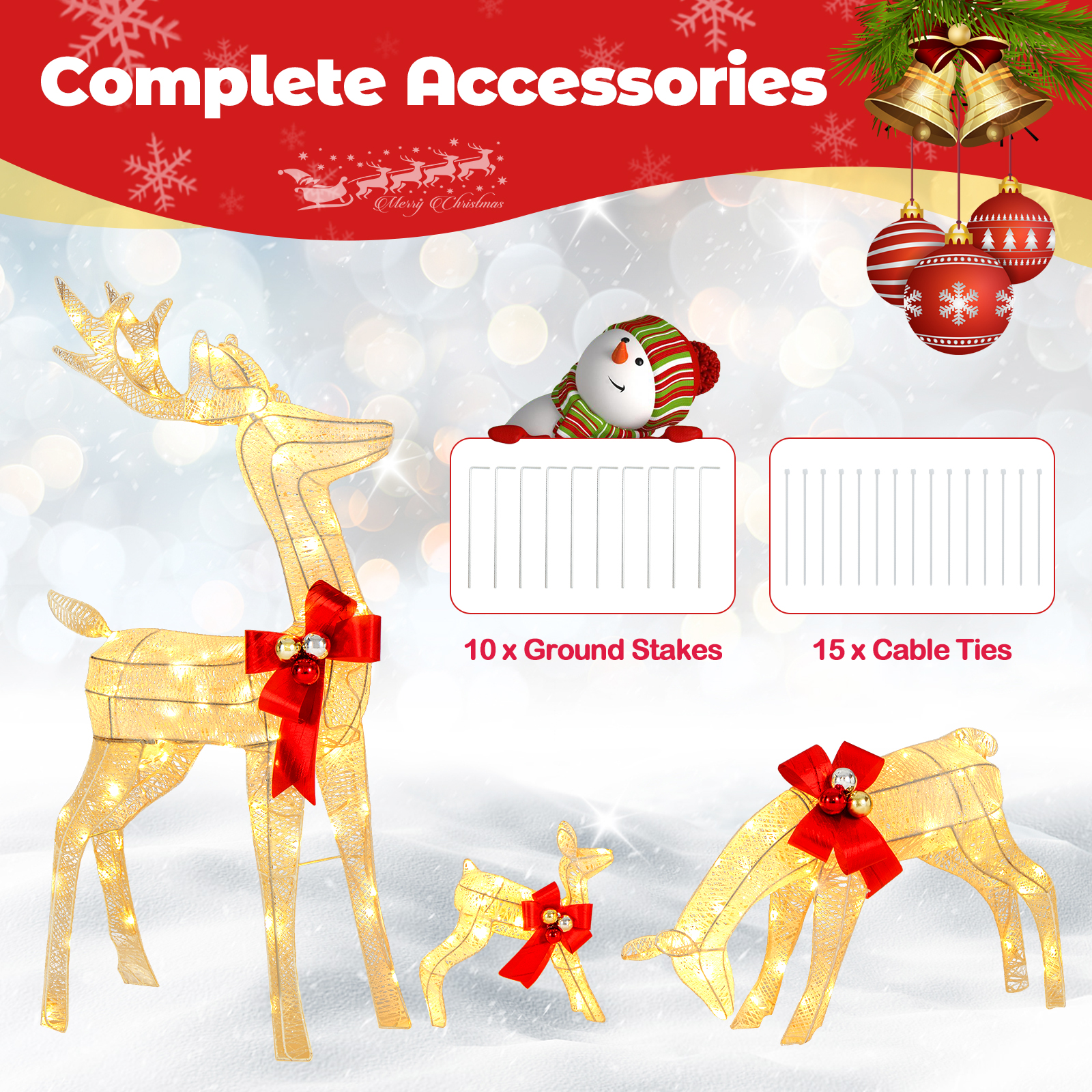Forclover HBV-CT244S Table-Christmas-Decorations - View #3
