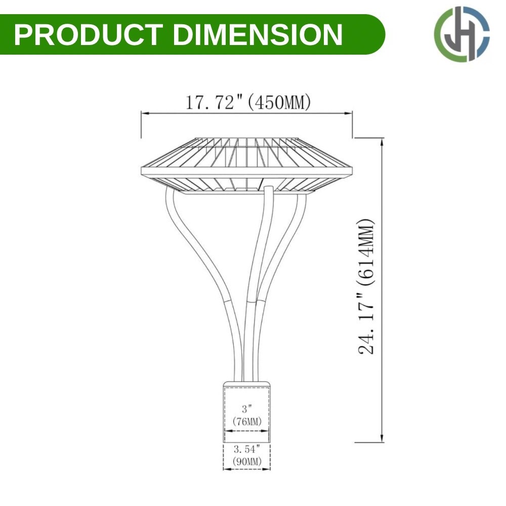 J&H 9600-Lumen 80-Watt Hardwired LED Outdoor Light (Bulb Included) in the Area Lights department at Lowes.com