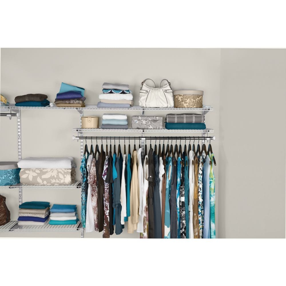 Rubbermaid HomeFree 48-in x 1.9-in x 12-in White Wire Shelf Kit at ...