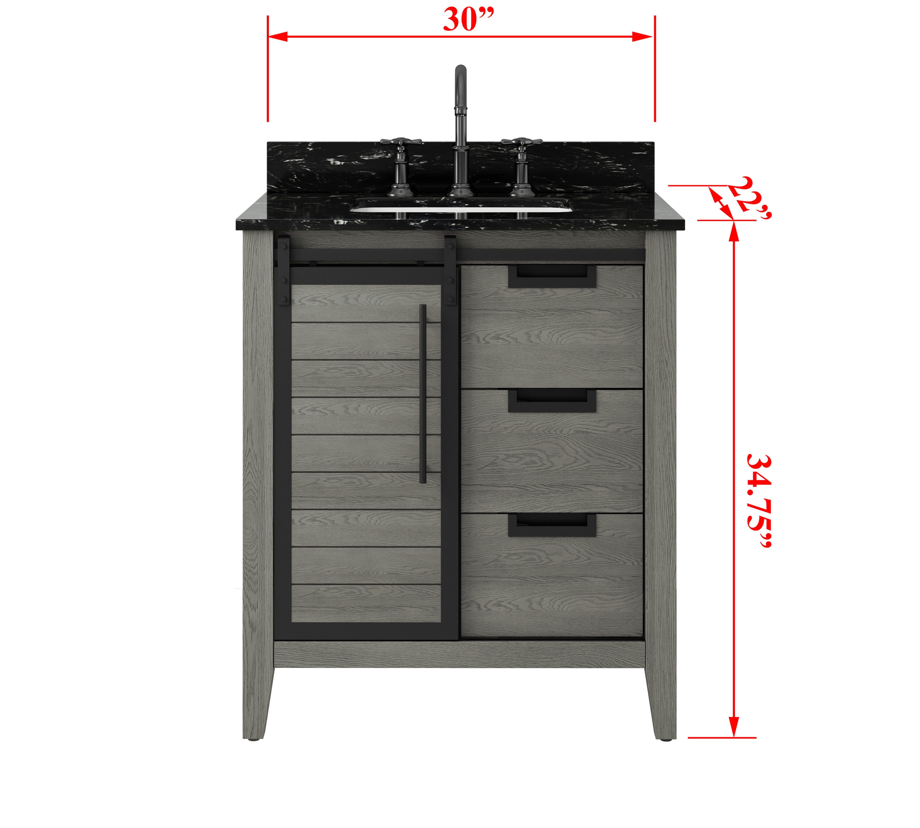 allen + roth TJ-0113V3022GR Bath-Vanity-Combo - View #13