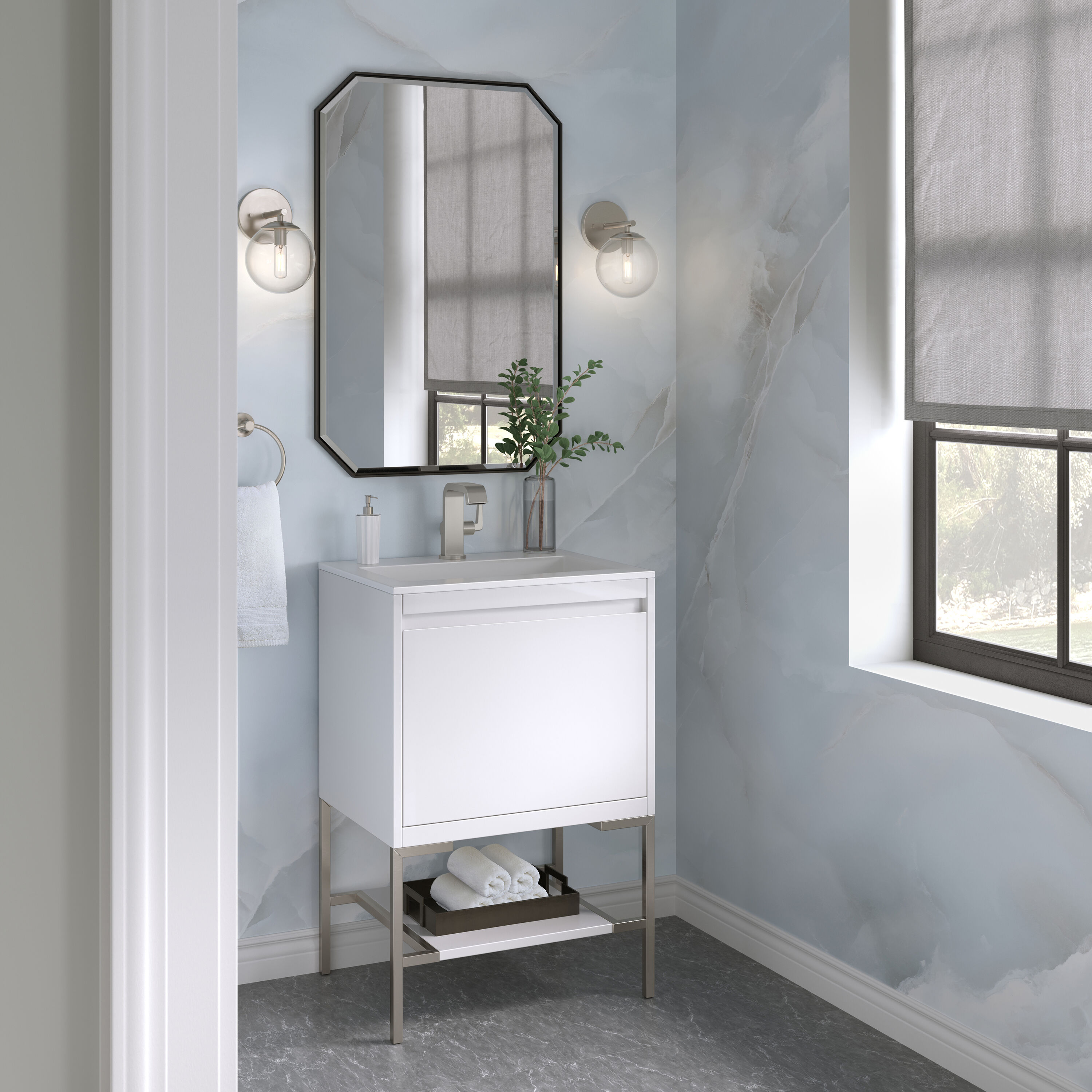 James Martin Vanities 805-V23.6-GW-BN-GW Bath-Vanity-Combo - View #4