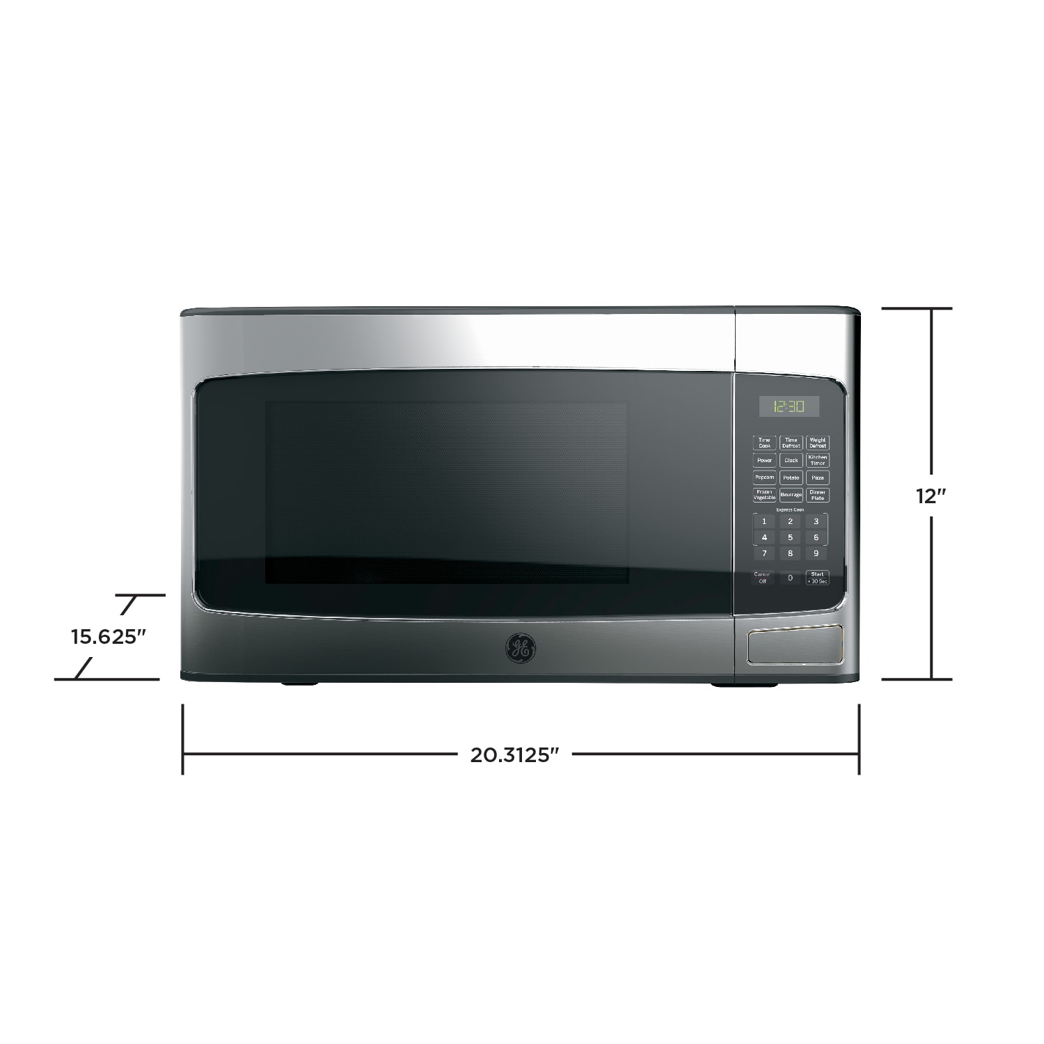 GE 1.1-cu ft 950-Watt Countertop Microwave (Stainless Steel) in the Countertop  Microwaves department at