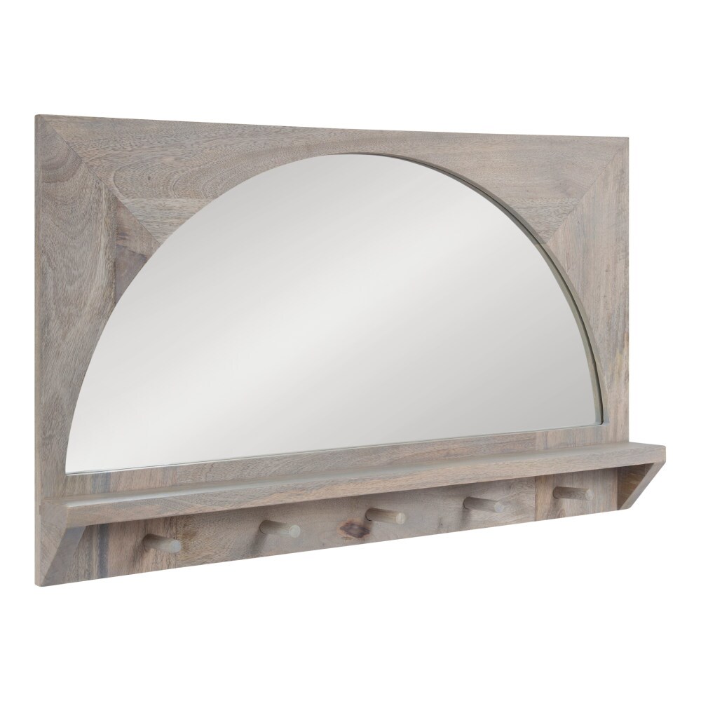 Kate and Laurel 222446 Andover 36.00-in W x 22.00-in H Rectangle White Framed Wall Mirror