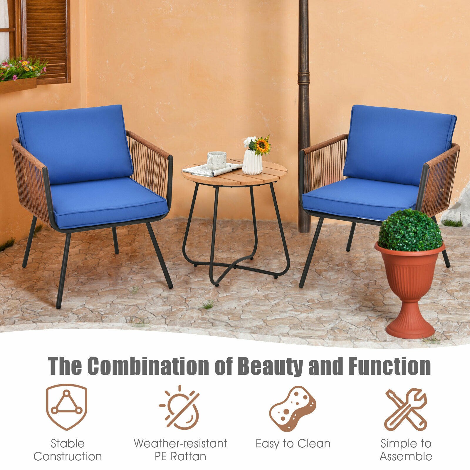 Forclover HYFE-67675 Patio-Conversation-Sets - View #3