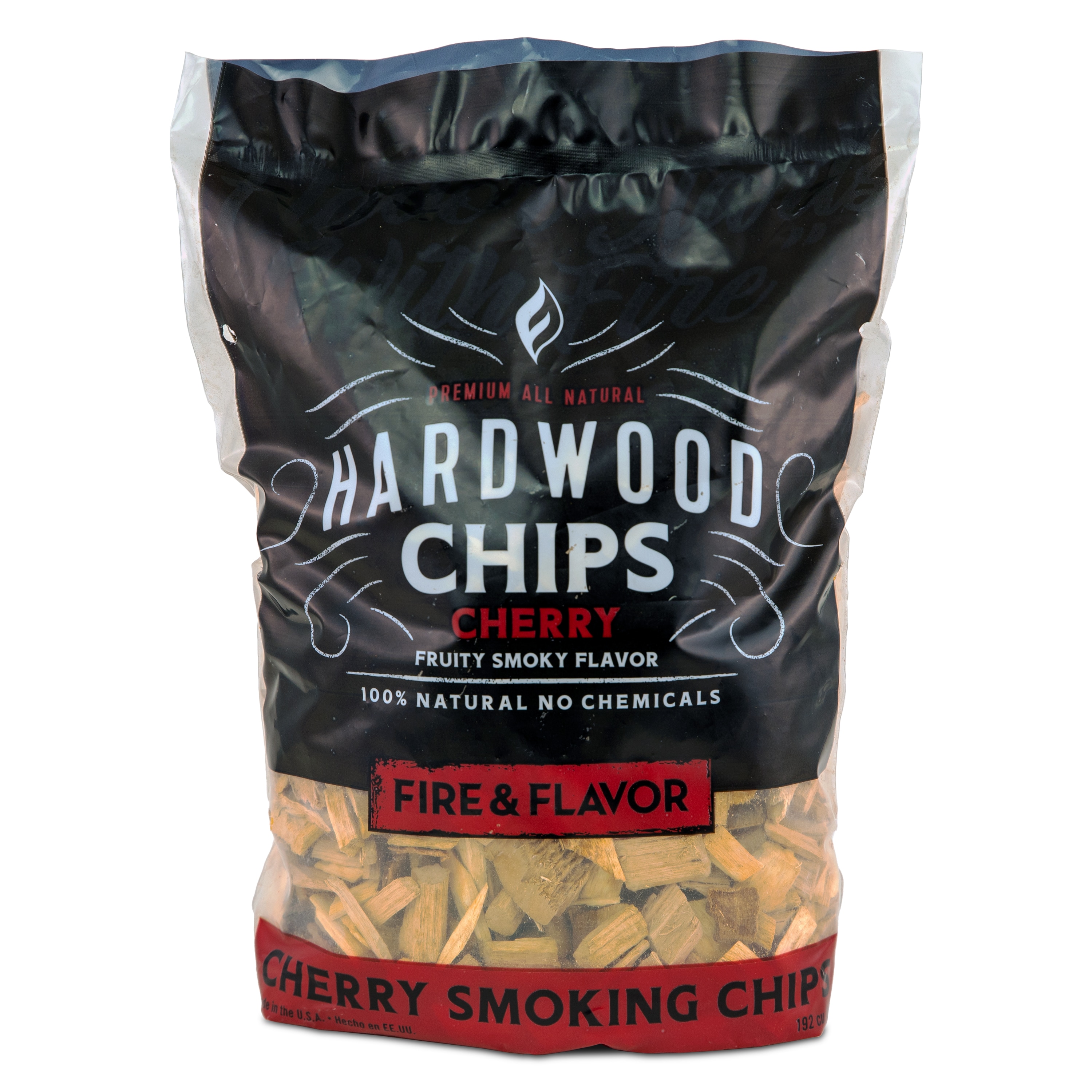Fire & Flavor Premium All Natural Cherry Hardwood Smoking Chips, 2 Pounds