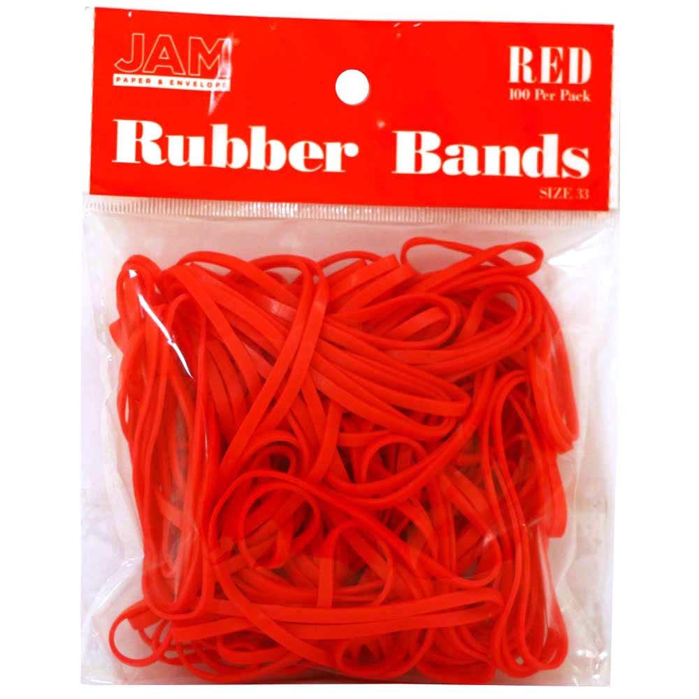 JAM Paper Jam Paper Colored Rubber Bands, Size 33, Red Rubberbands, 100/Pack in the Clips & at Lowes.com