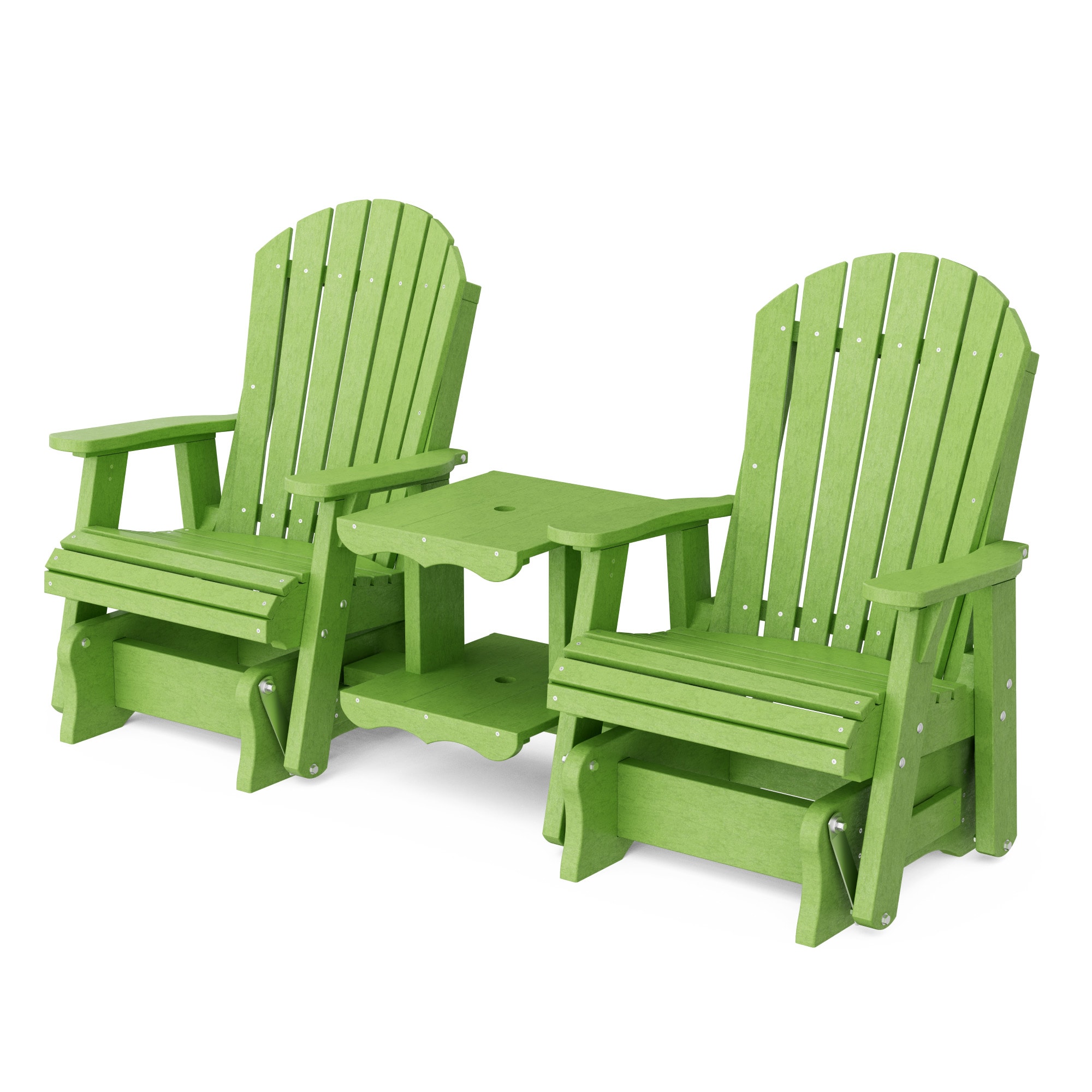 Wildridge LCC-108-TLG Heritage Rock-A-Tee 2 -person Lime Green HDPE Outdoor Glider