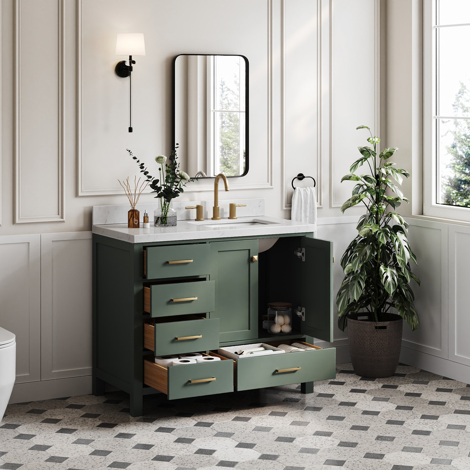 ARIEL A042SRCQRVOVGN Bath-Vanity-Combo - View #3