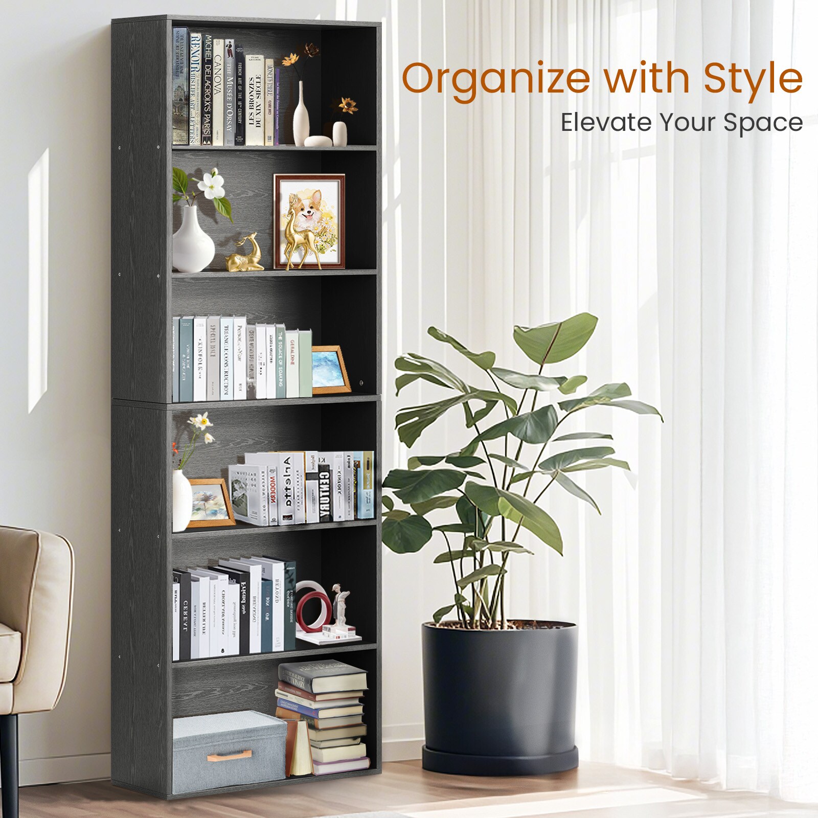 JEAREY JE-LXDRCL-WH-F bookcases - View #2