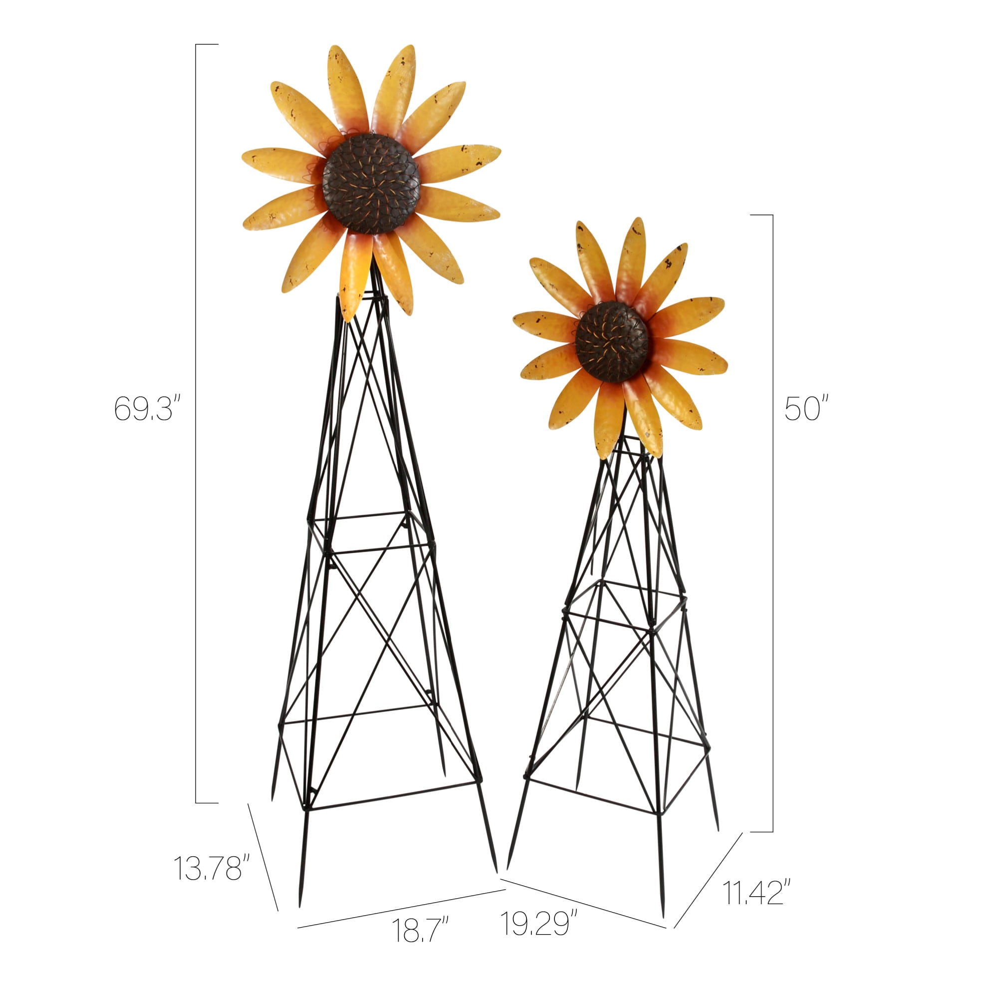 Sunflower windmill. We made this out of ceiling fan blades, the