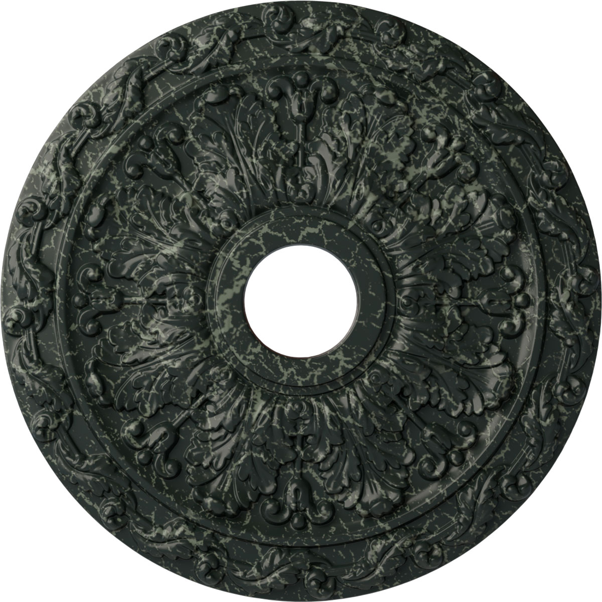 Ekena Millwork CM19SPPTC Spring Leaf 19.875-in W x 19.875-in L Painted Turtle Crackle Polyurethane Whole Ceiling Medallion
