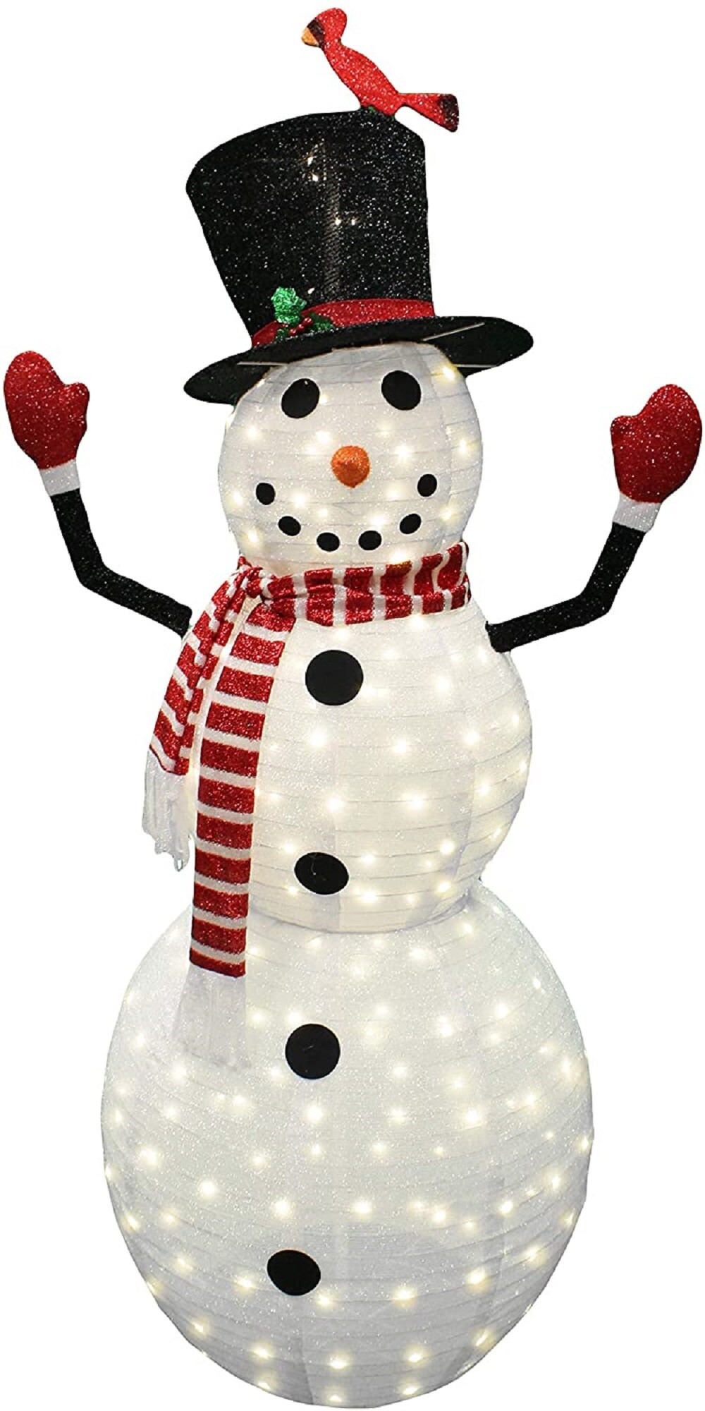Details about   28.5" Pre-Lit Glittered Tinsel Snowman w/Gift Outdoor Christmas Yard Decoration 