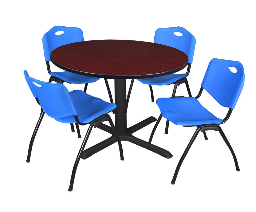 Regency TB48RNDMH47BE Breakroom Brown 4-Person Training Table (48-in W x 29-in H)