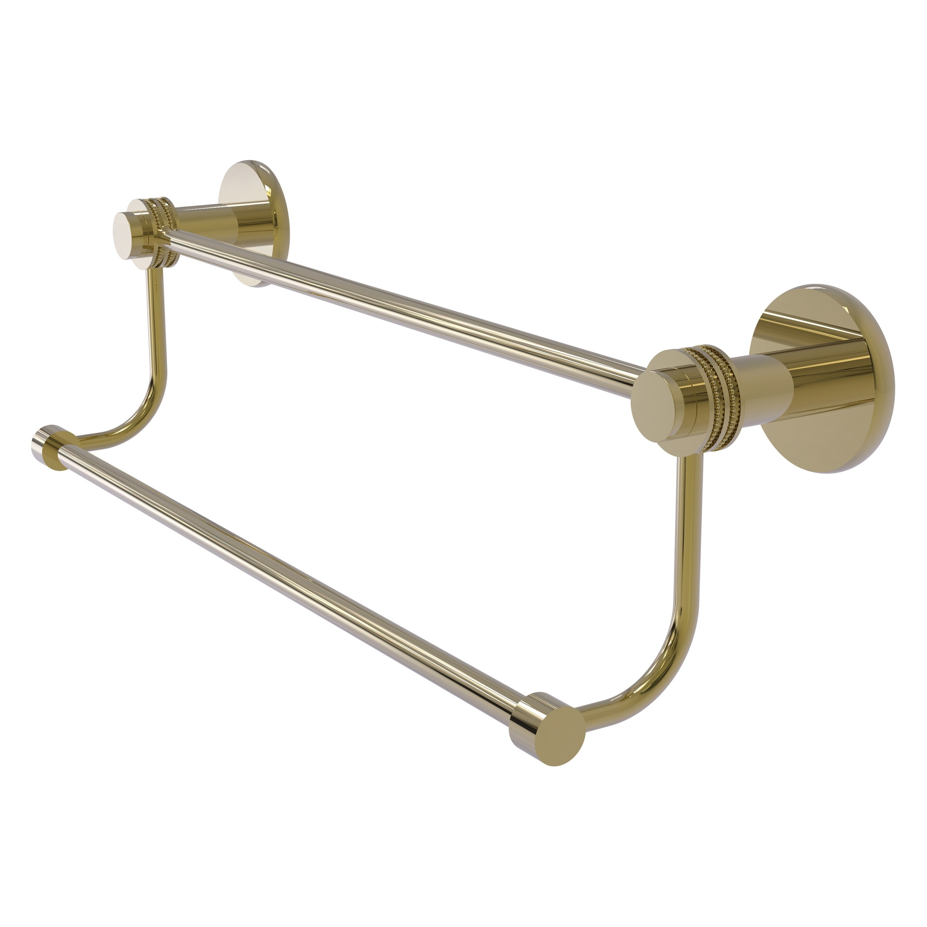 Allied Brass 9072D/24-UNL Mercury 24-in double Unlacquered Brass Wall mount Double Towel Bar