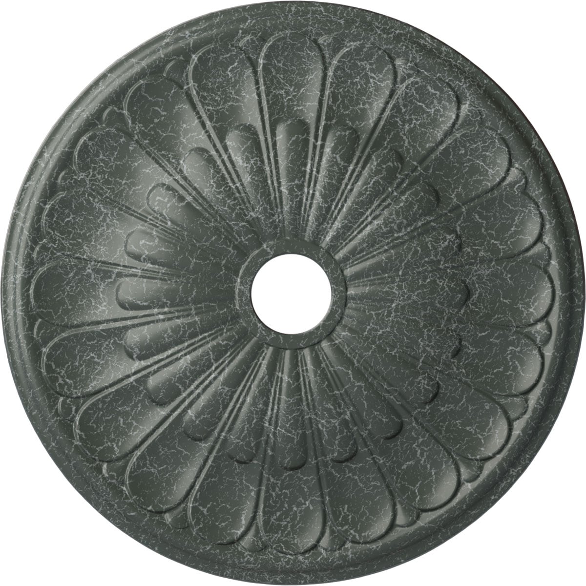 Ekena Millwork CM26ELAGC Elsinore 26.75-in W x 26.75-in L Painted Athenian Green Crackle Polyurethane Whole Ceiling Medallion