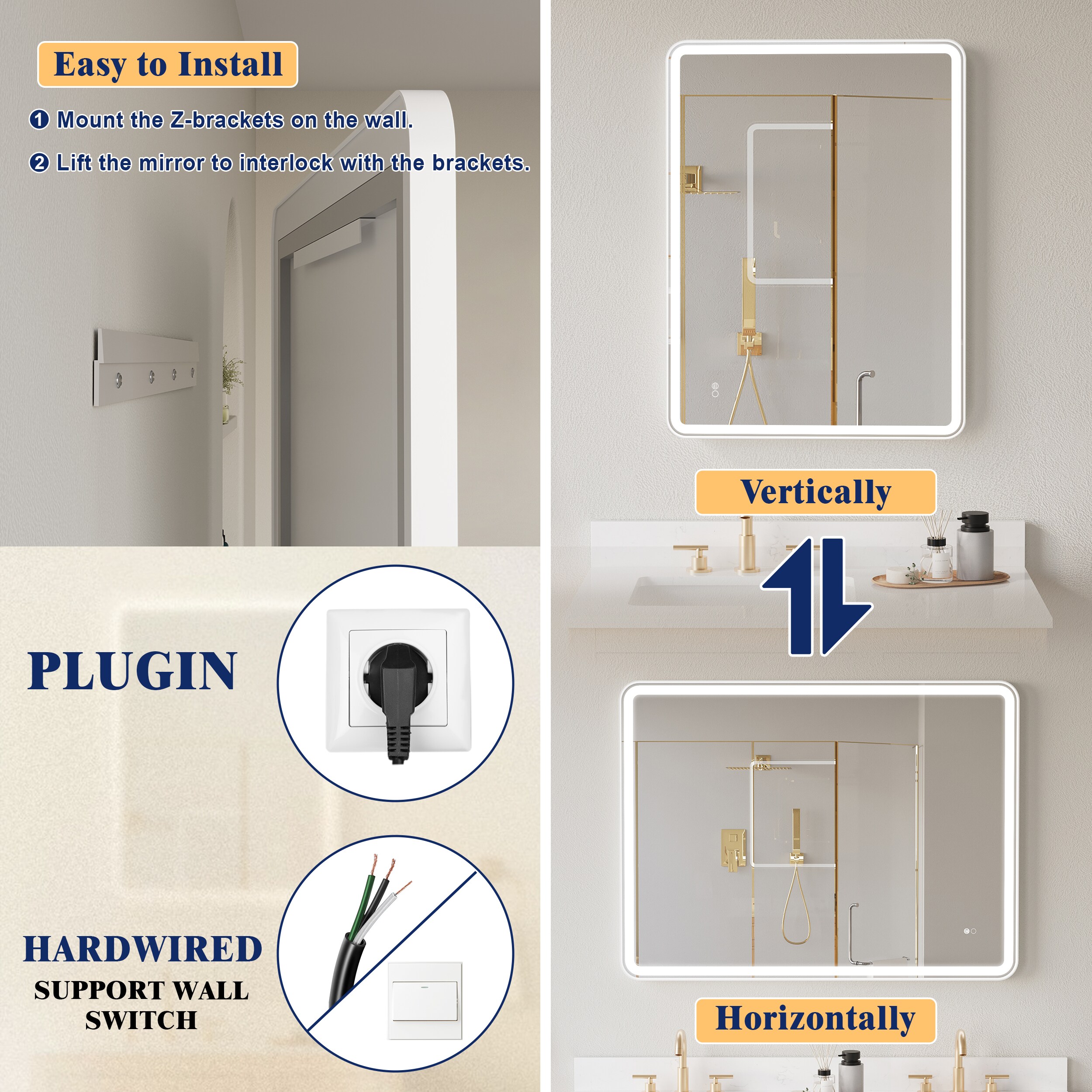 CALVON RC9-4836WT Framed-Bath-Mirrors - View #9