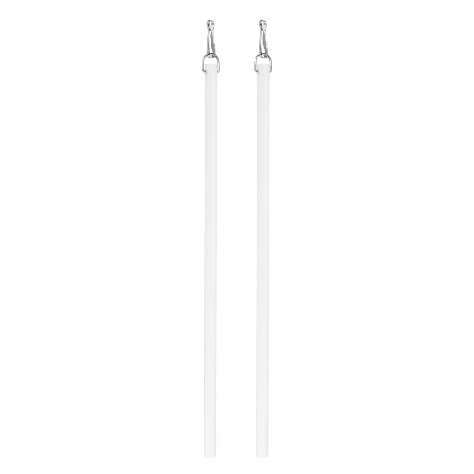 Unique Bargains 2pcs 12 Inch White Curtain Pull Rod Fiberglass Blind Wand Replacement Part with Hook Window Blind Tilt Wand for Window Opener Accessory