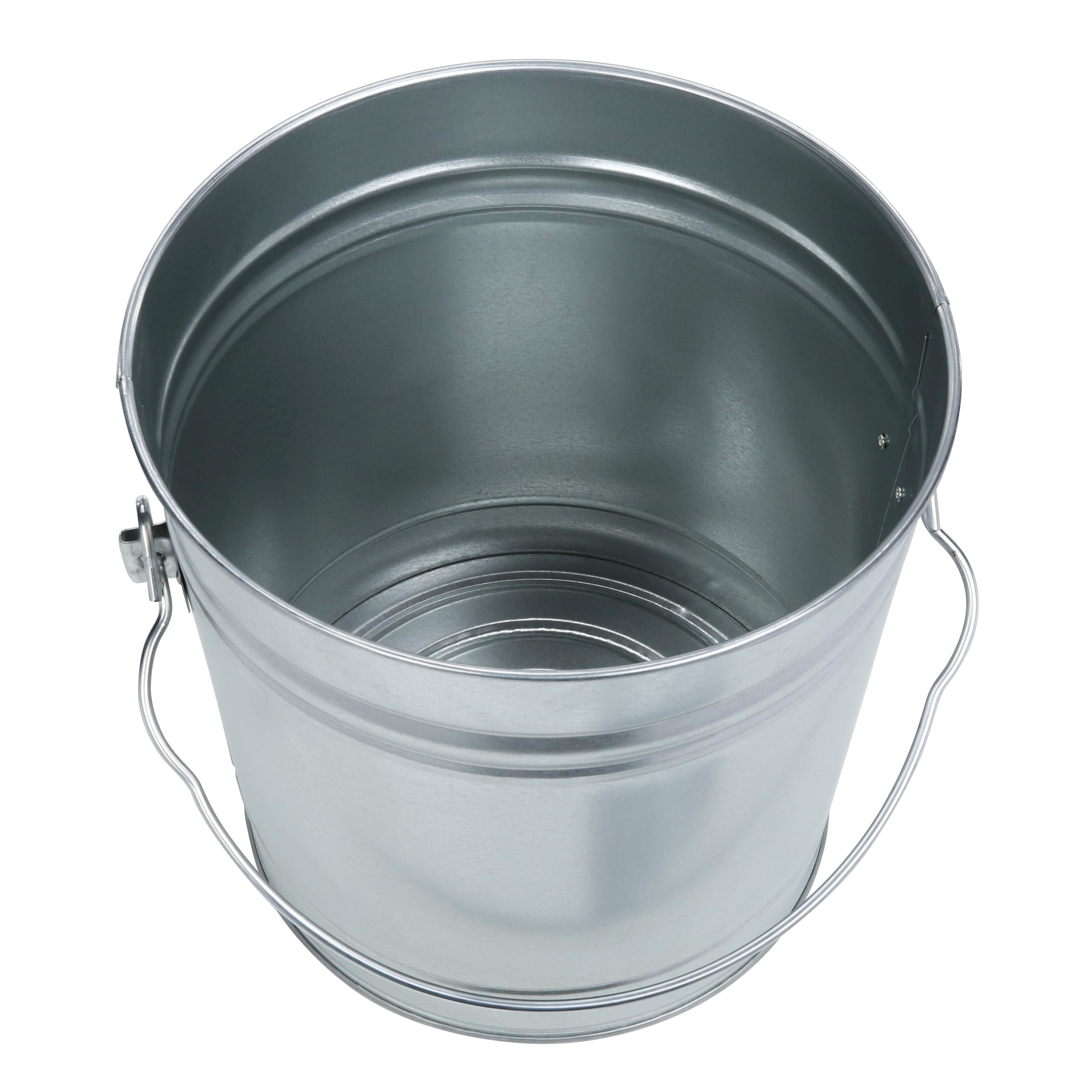 1pc Galvanized Trash Can with Lid Galvanized Planters Countertop Trash Can