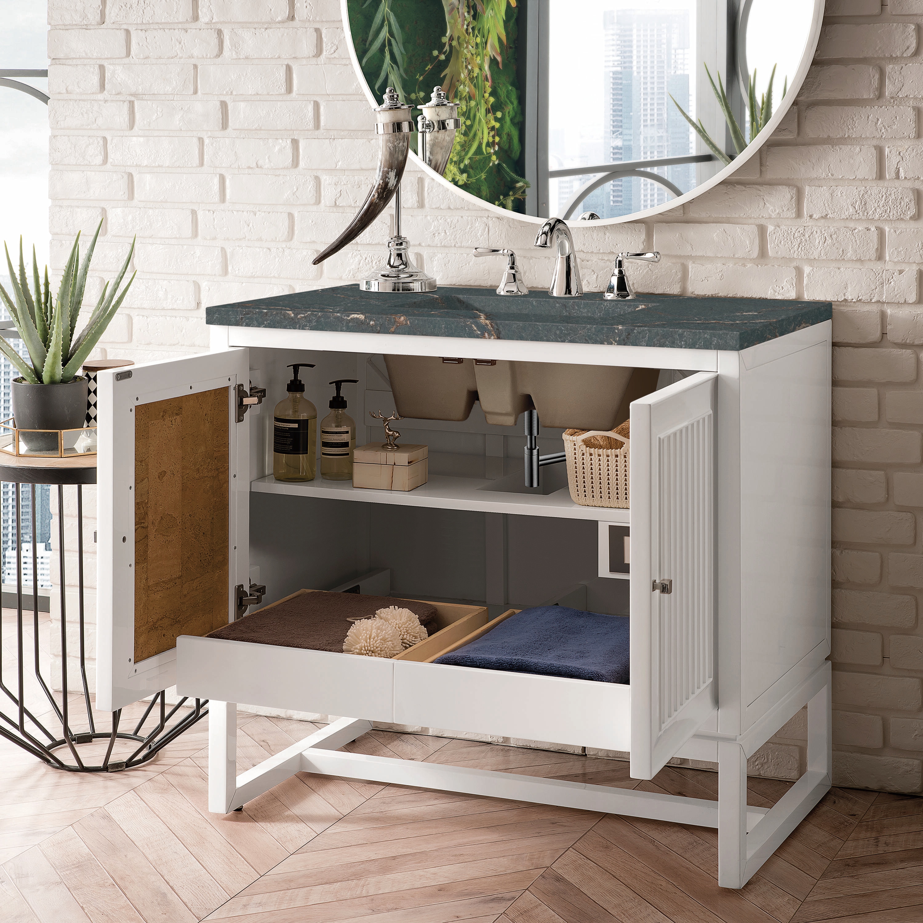 James Martin Vanities E645-V36-GW-3PBL Bath-Vanity-Combo - View #5