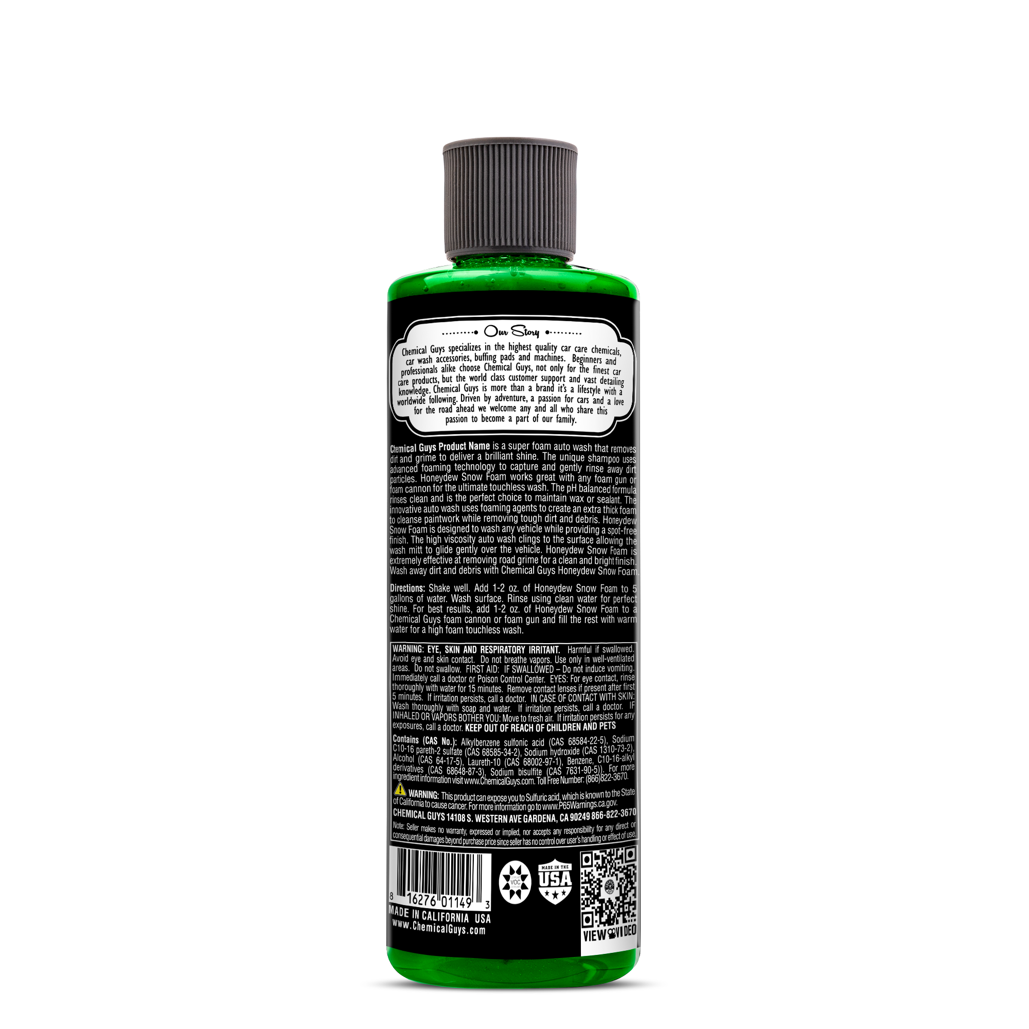 Chemical Guys 16-fl oz Car Exterior Wash - Foaming Liquid for Streak-Free  Cleaning - Safe for All Finishes - Turn Your Car Wash into a Foam Party in  the Car Exterior Cleaners
