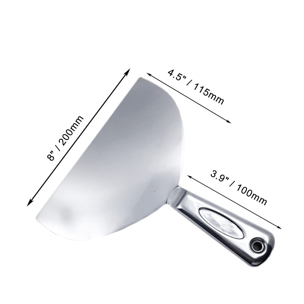 Yichuhaoxi Flex All Stainless Steel Joint Knife Putty Scraper 8 Inch ...