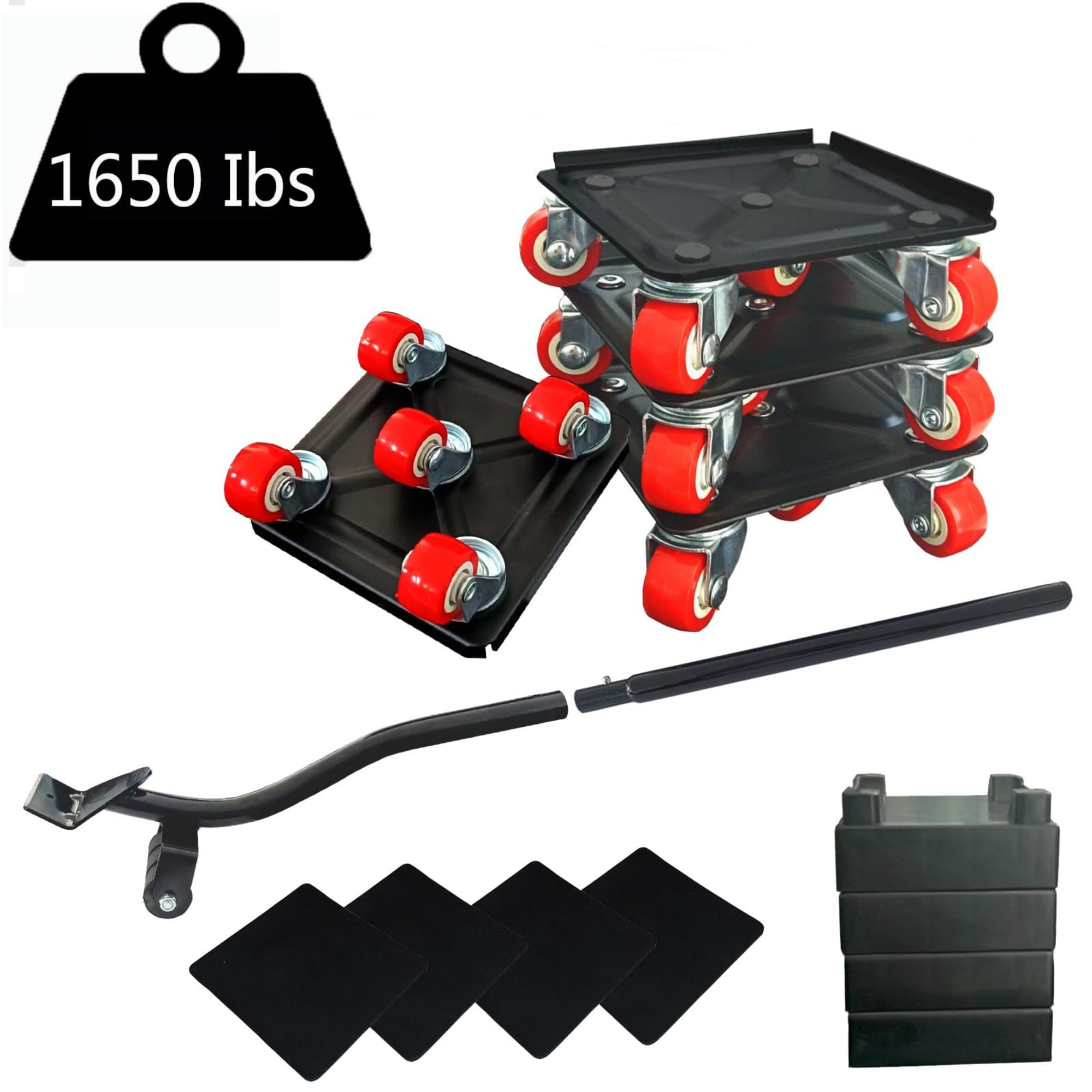 Wudkey 1650 LBS Furniture Movers with 5 Wheels 4Pcs