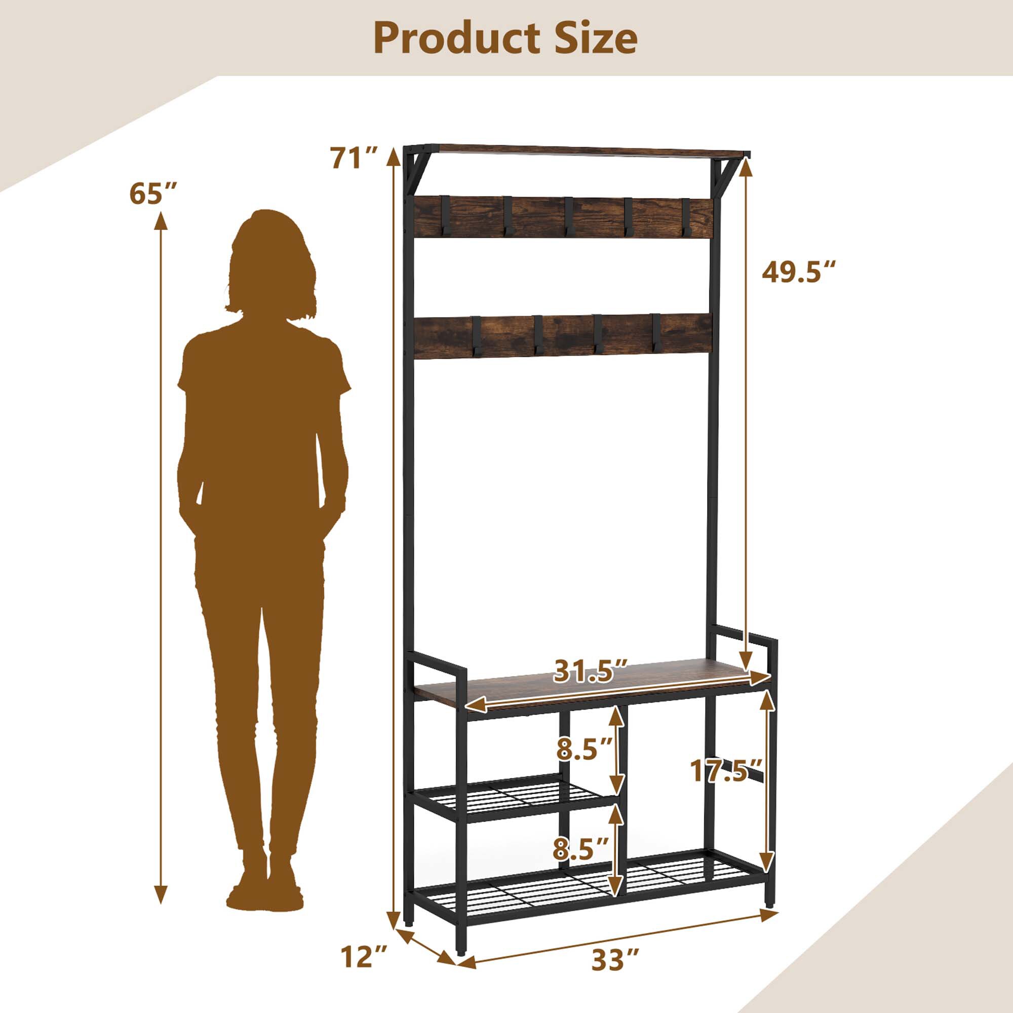 Goplus LWS00498 Coatrack-Stands-Pedestals - View #2