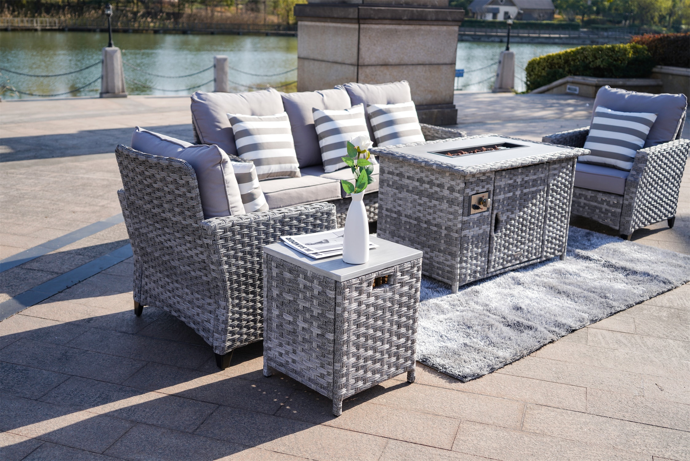 Direct Wicker EN-T-5PC-F Patio-Conversation-Sets - View #8