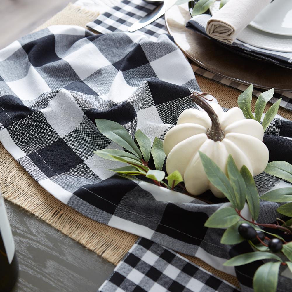 DII Black Table Runner - 72 Inches Long, 14 Inches Wide - Coordinate ...