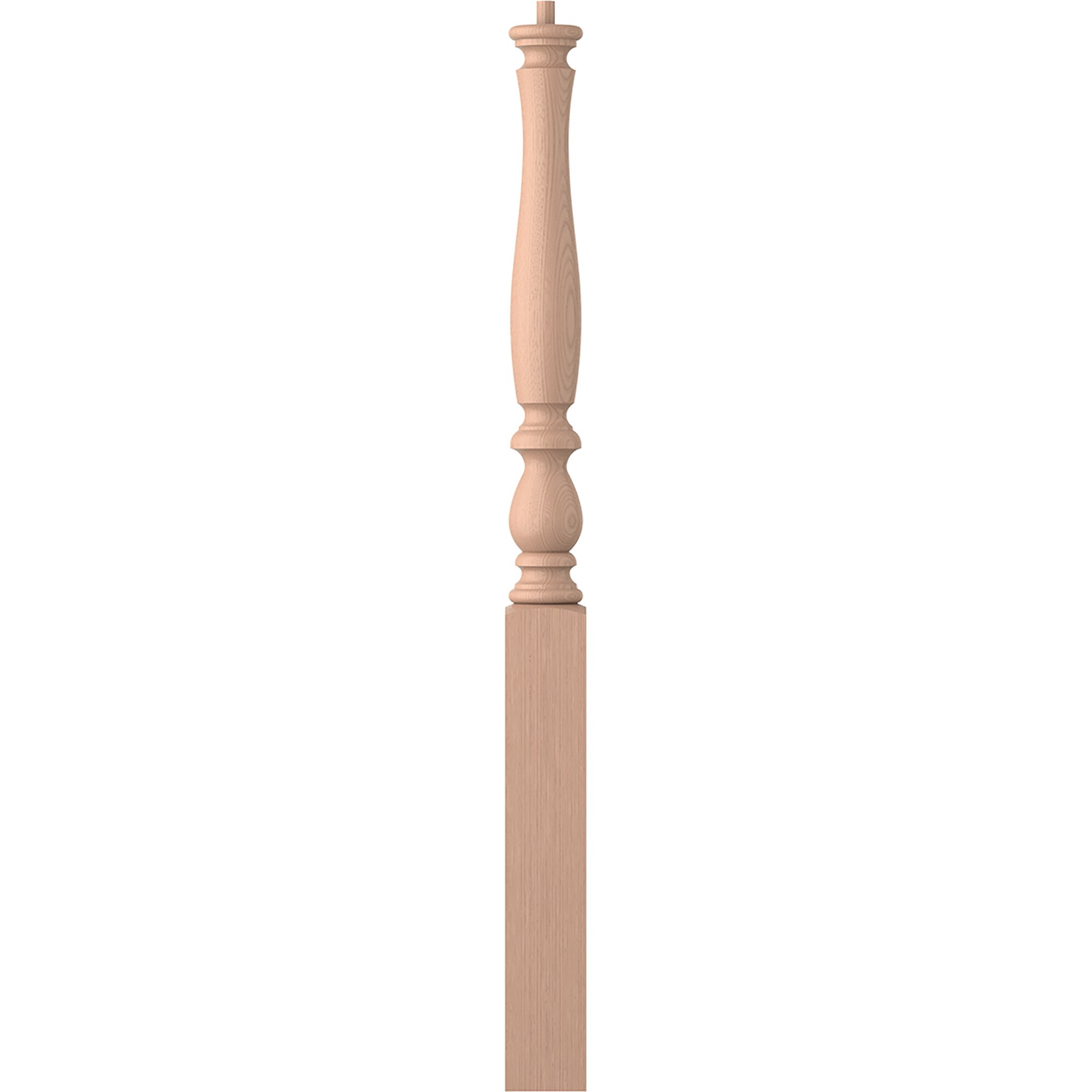 L.J. Smith Stair Systems LJP-3910-HM Harbor 3.25-in x 43-in Unfinished Hard maple Starting Stair Newel Post